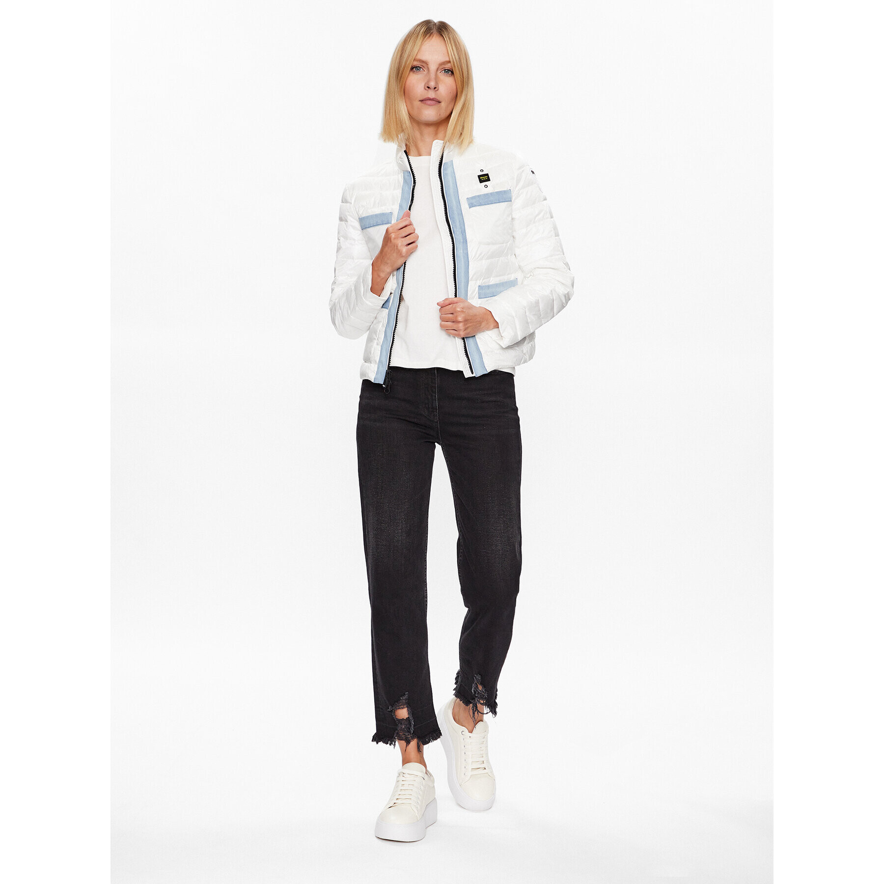 Blauer Преходно яке Amelia 23SBLDC02005 Бял Regular Fit - Pepit.bg