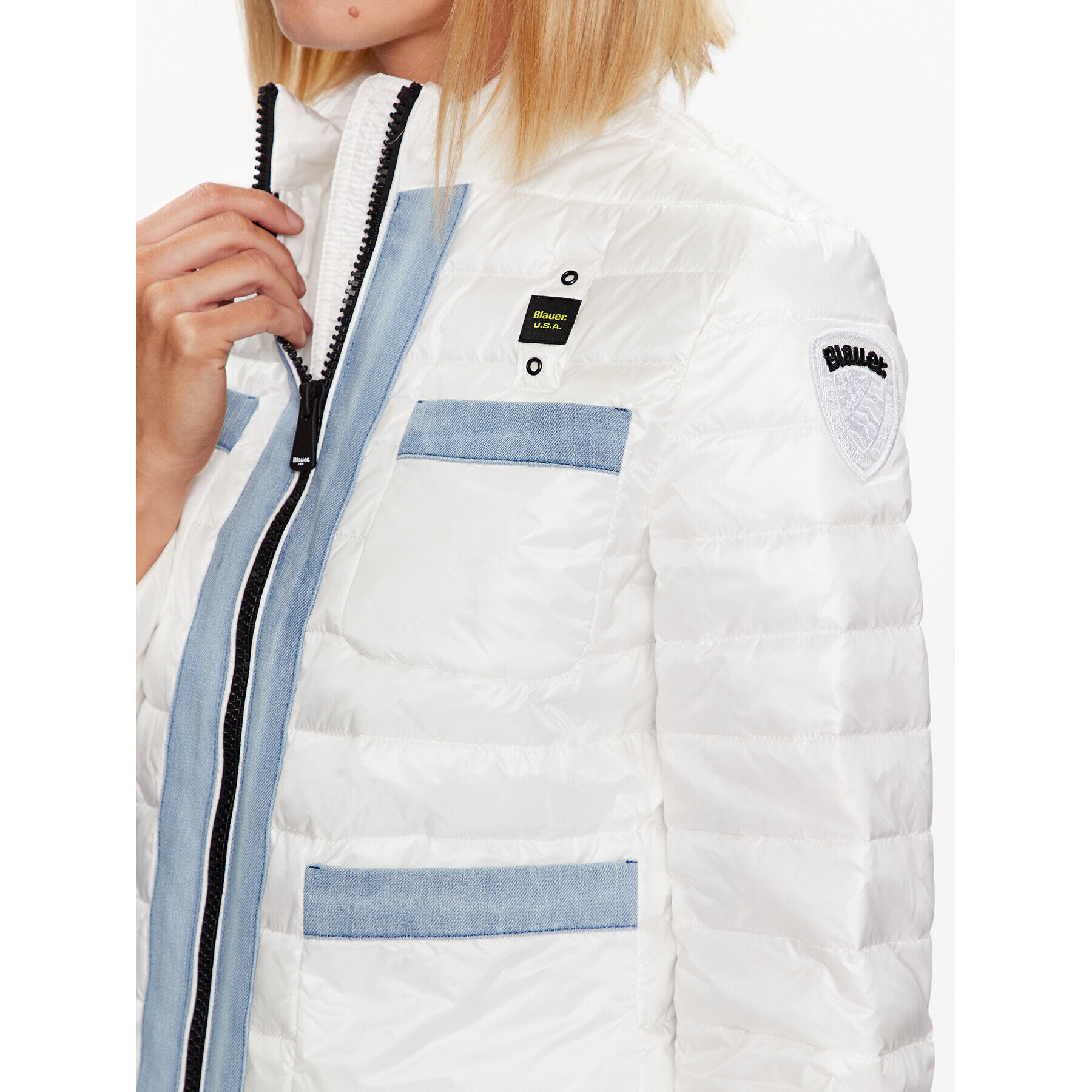 Blauer Преходно яке Amelia 23SBLDC02005 Бял Regular Fit - Pepit.bg