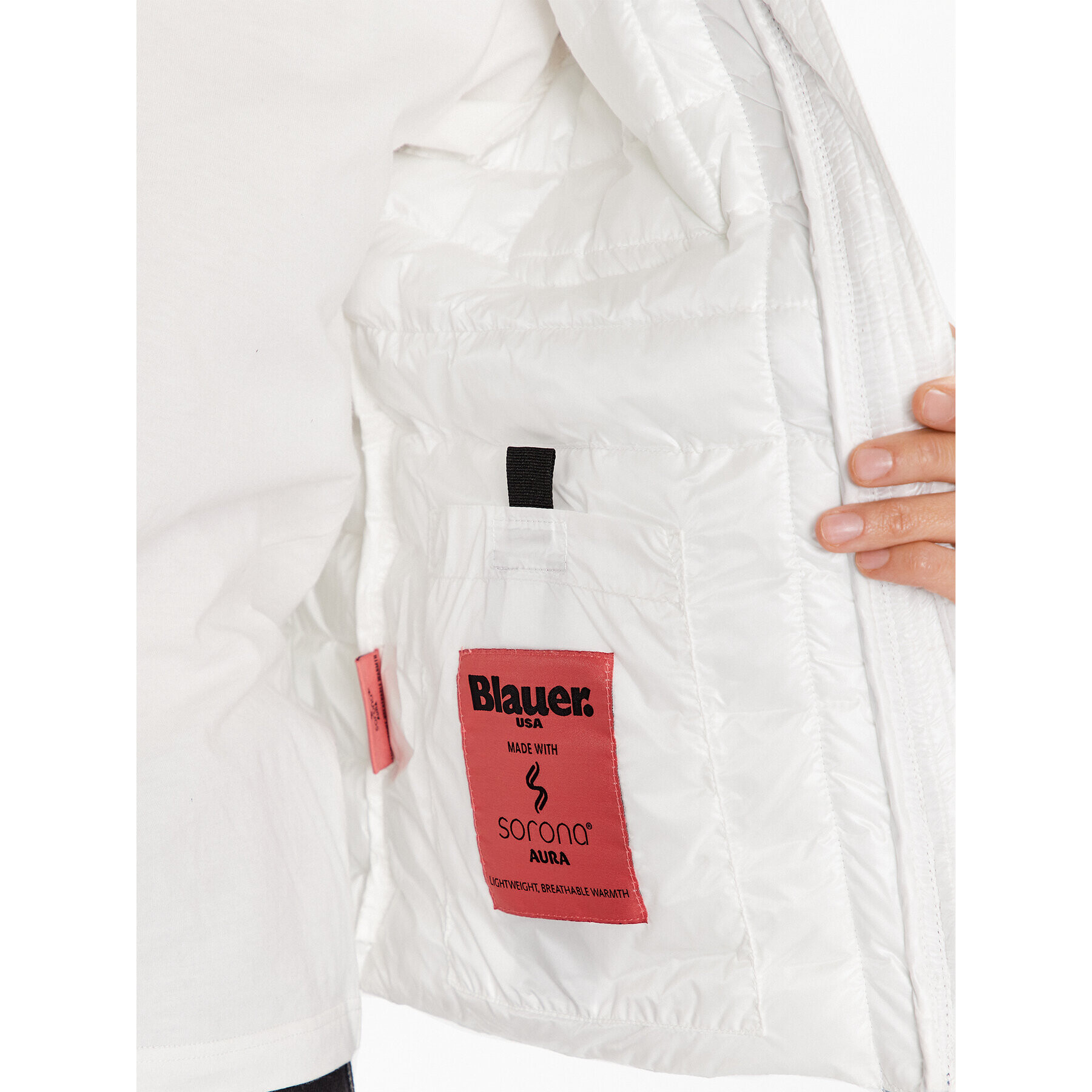 Blauer Преходно яке Amelia 23SBLDC02005 Бял Regular Fit - Pepit.bg