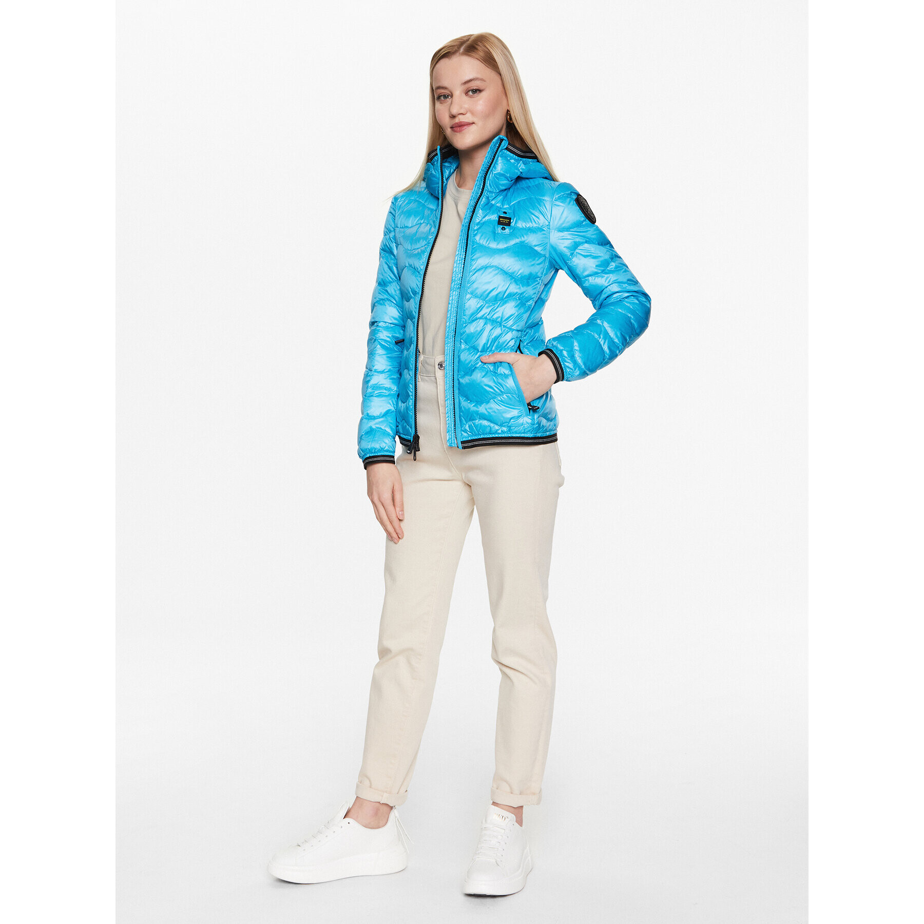 Blauer Преходно яке Aria 23SBLDC03010 Син Regular Fit - Pepit.bg