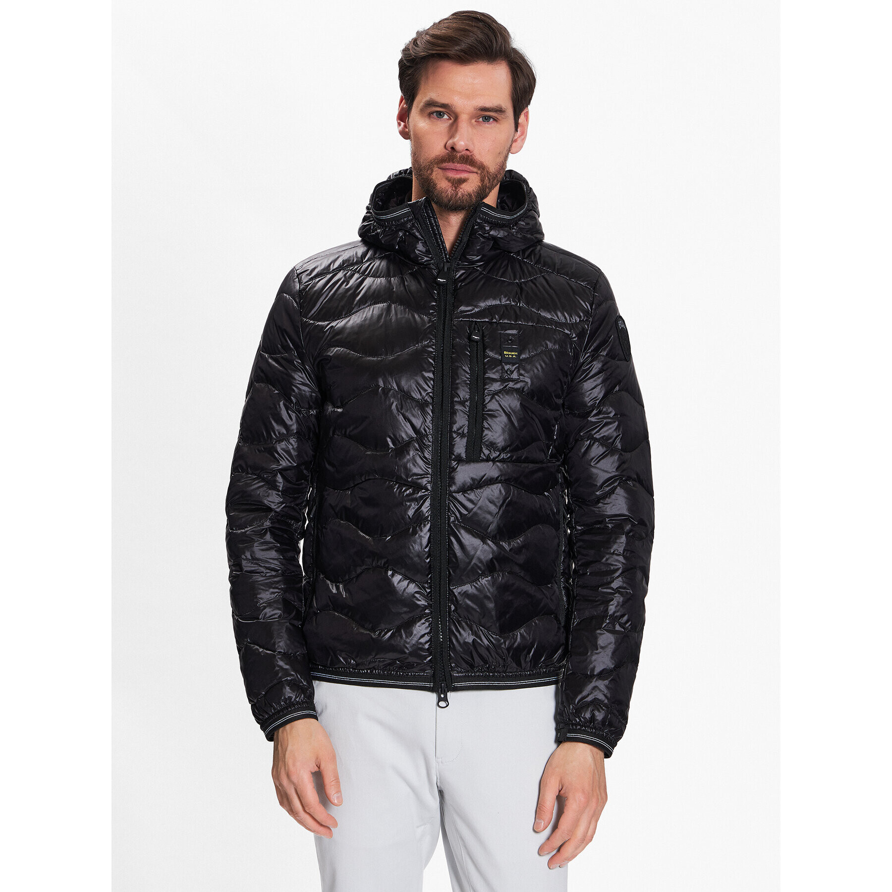 Blauer Преходно яке Hudson 23SBLUC03033 Черен Regular Fit - Pepit.bg