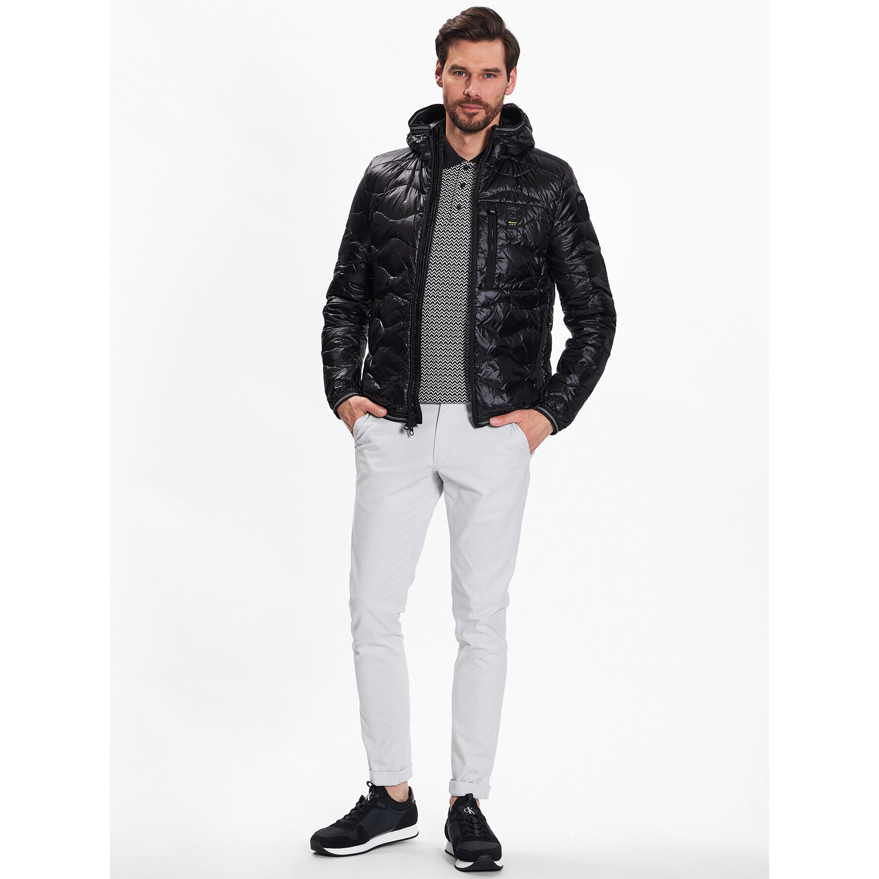 Blauer Преходно яке Hudson 23SBLUC03033 Черен Regular Fit - Pepit.bg