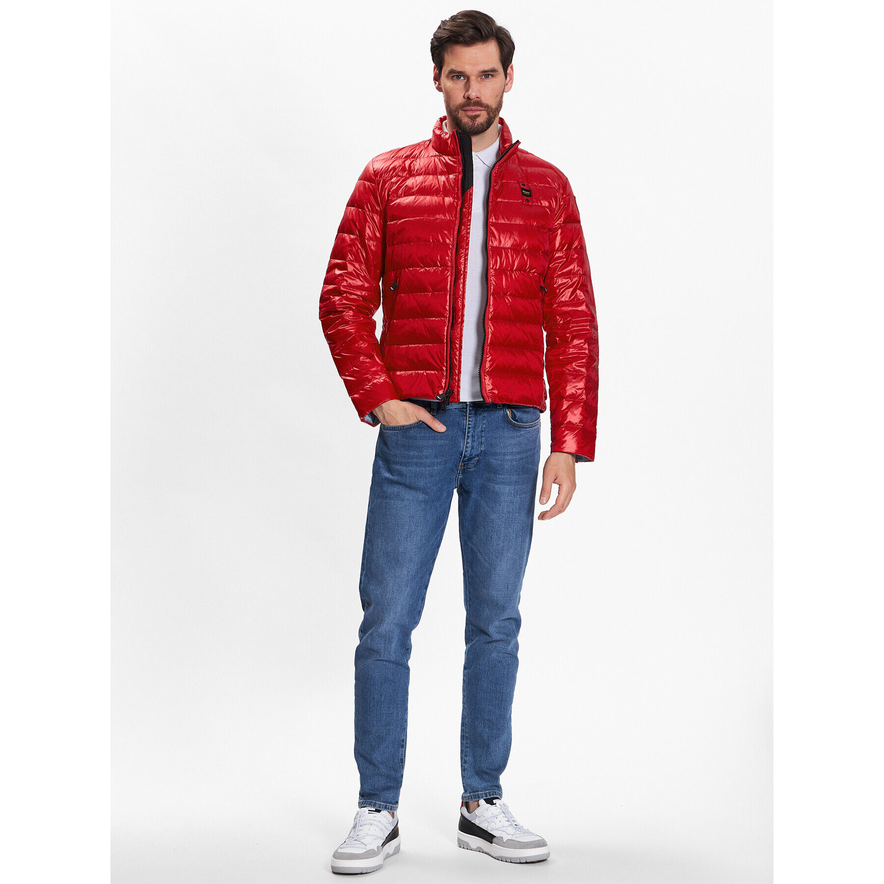 Blauer Преходно яке Jackson 23SBLUC03036 Червен Regular Fit - Pepit.bg