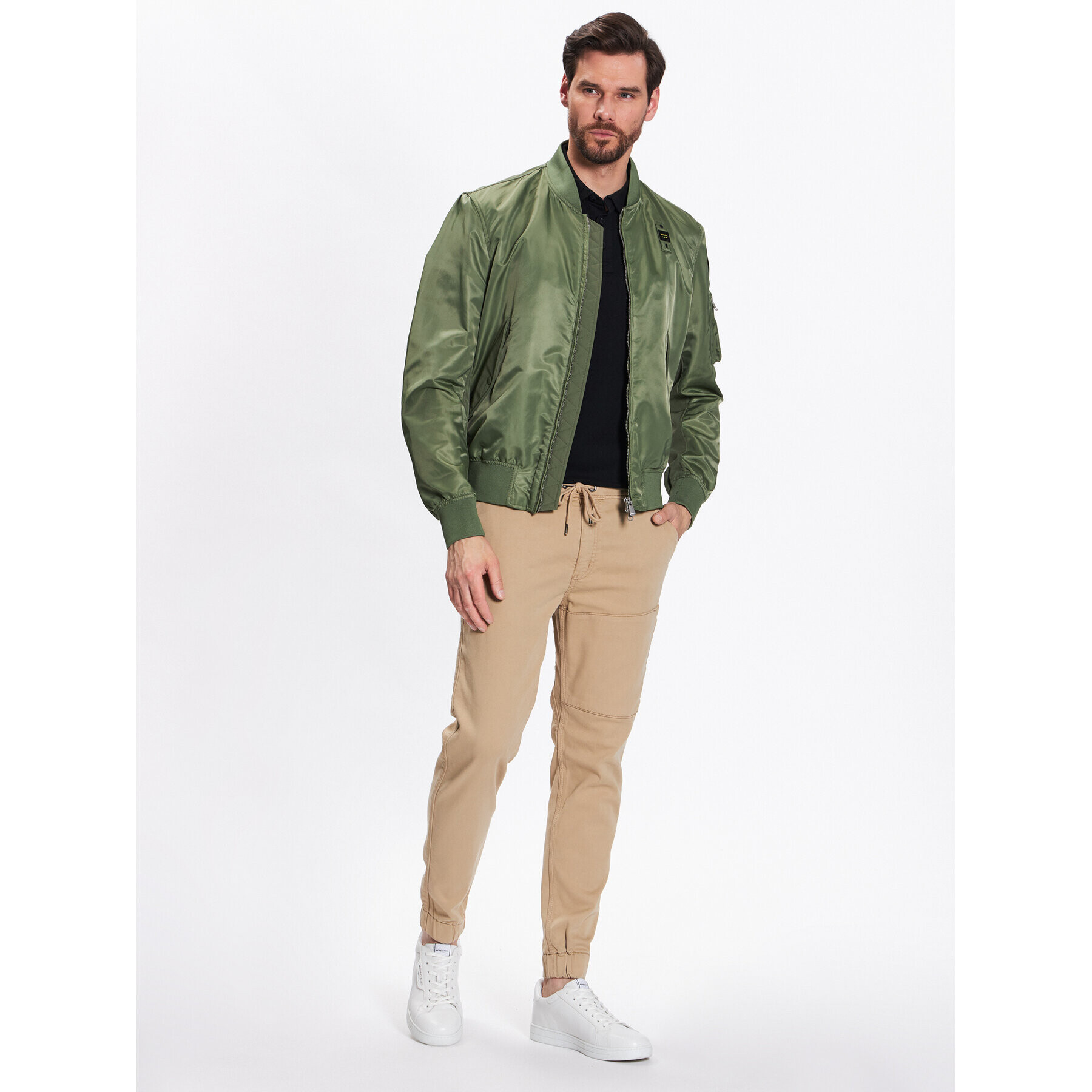 Blauer Преходно яке Kai 23SBLUC04118 Зелен Regular Fit - Pepit.bg