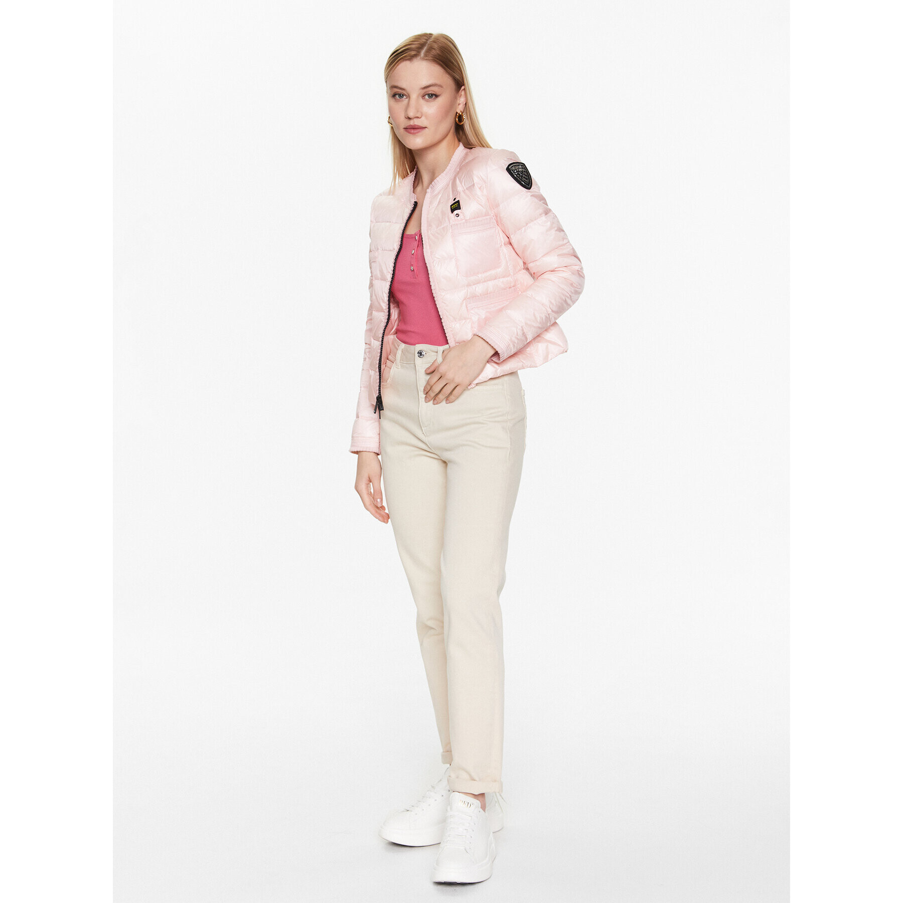 Blauer Преходно яке Mila 23SBLDC03011 Розов Regular Fit - Pepit.bg