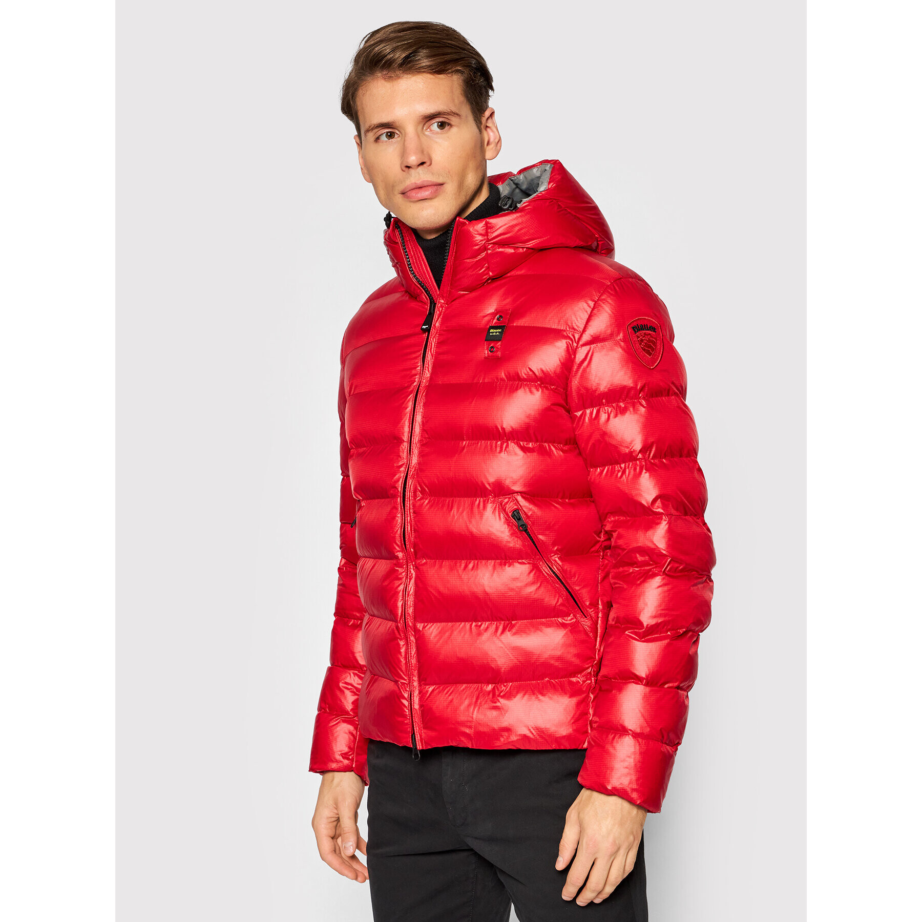 Blauer Пухено яке 21WBLUC02079 005958 Червен Regular Fit - Pepit.bg