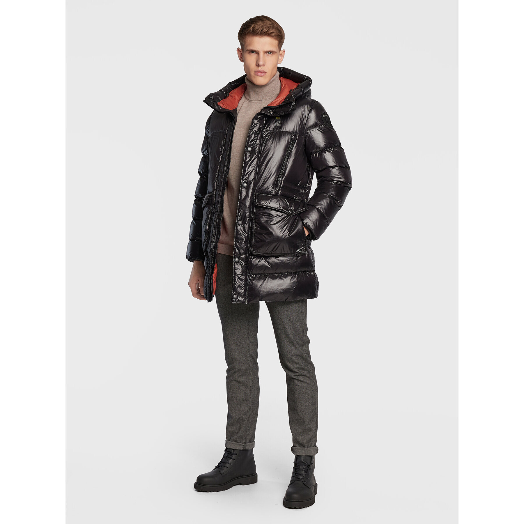 Blauer Пухено яке BLUK02197 005958 Черен Regular Fit - Pepit.bg