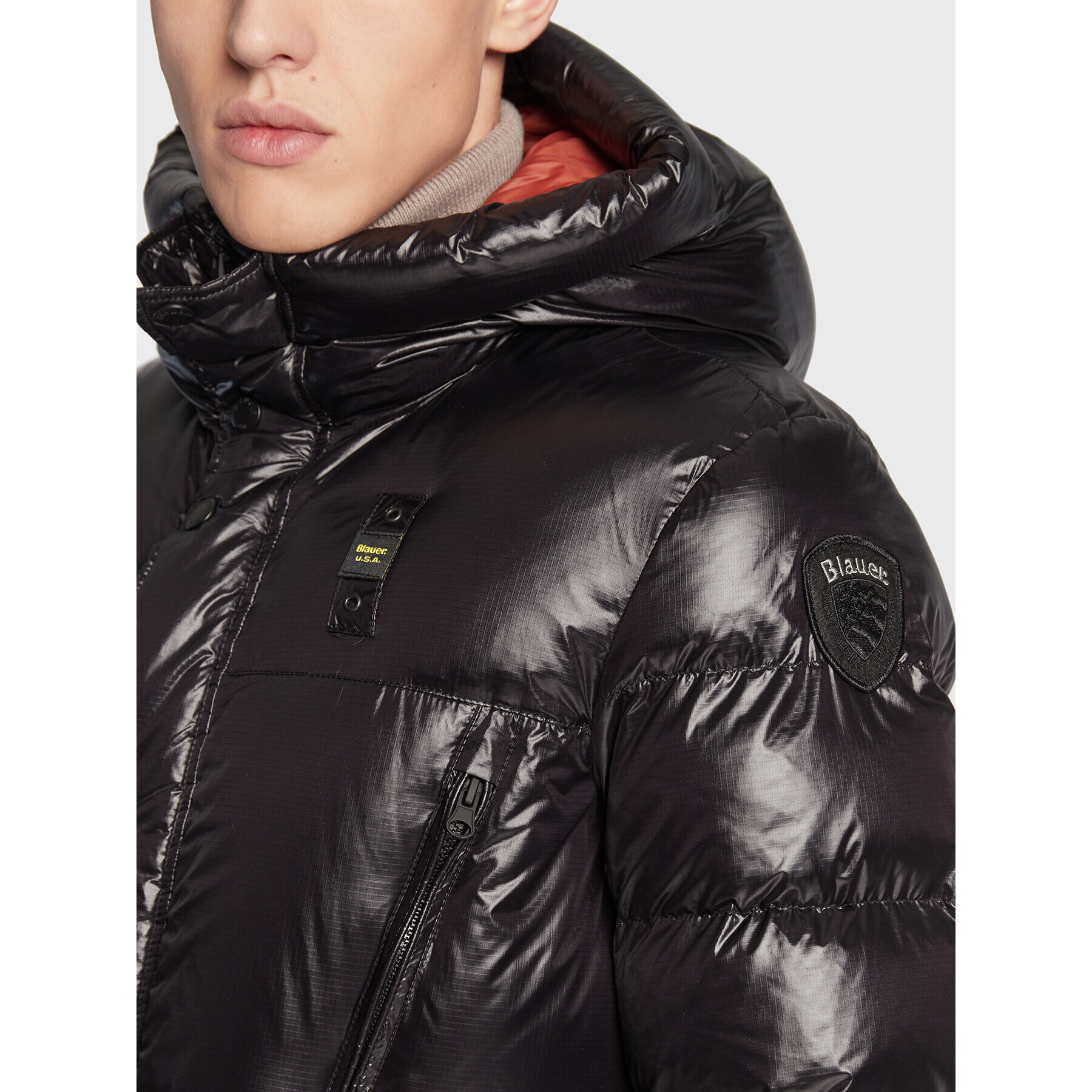 Blauer Пухено яке BLUK02197 005958 Черен Regular Fit - Pepit.bg