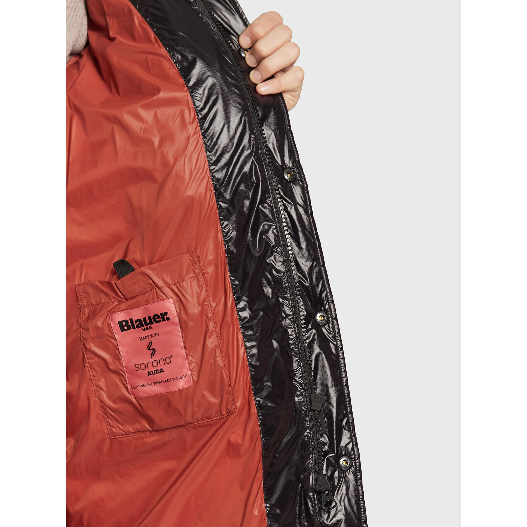 Blauer Пухено яке BLUK02197 005958 Черен Regular Fit - Pepit.bg