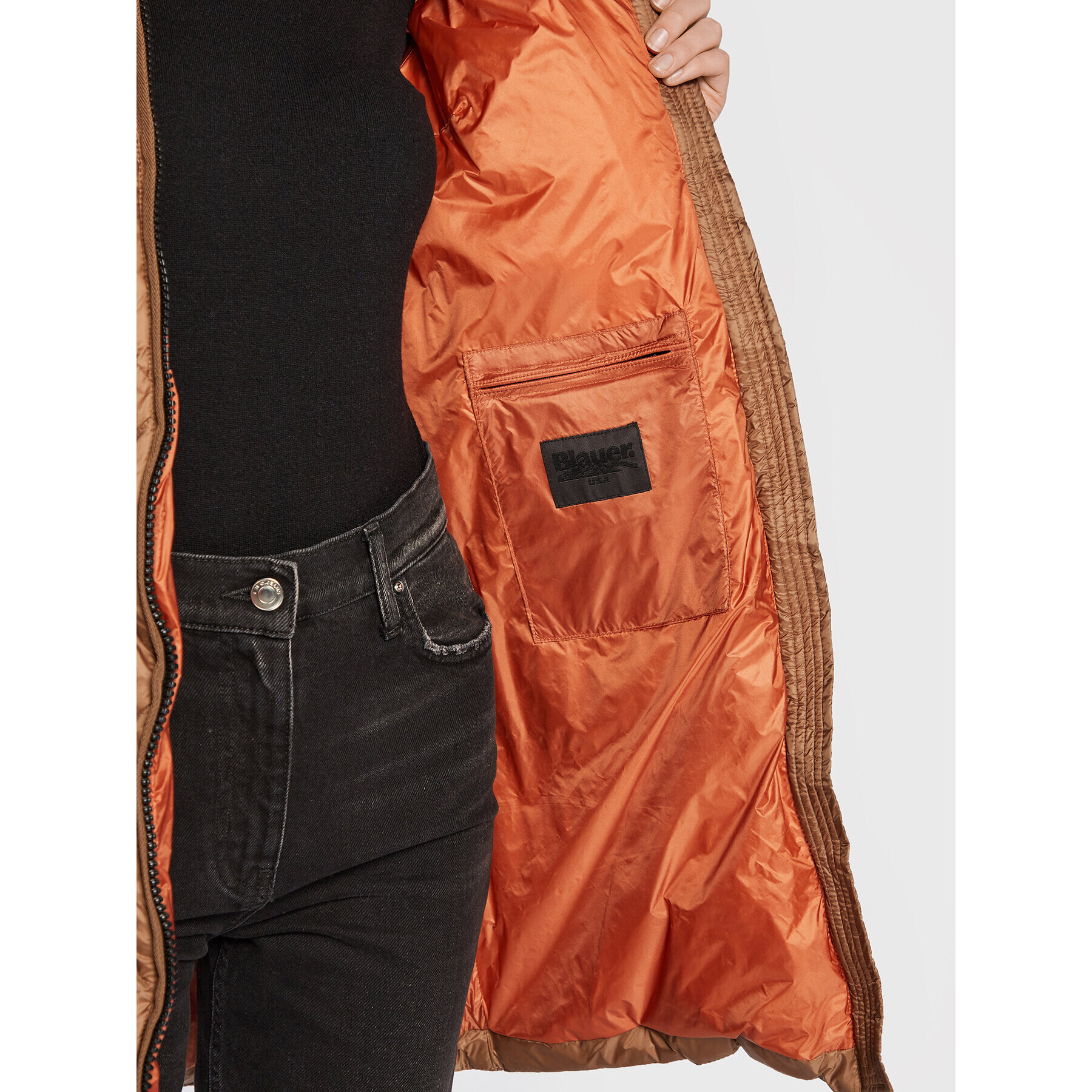 Blauer Пухено яке Brandy BLDK03215 006047 Кафяв Regular Fit - Pepit.bg