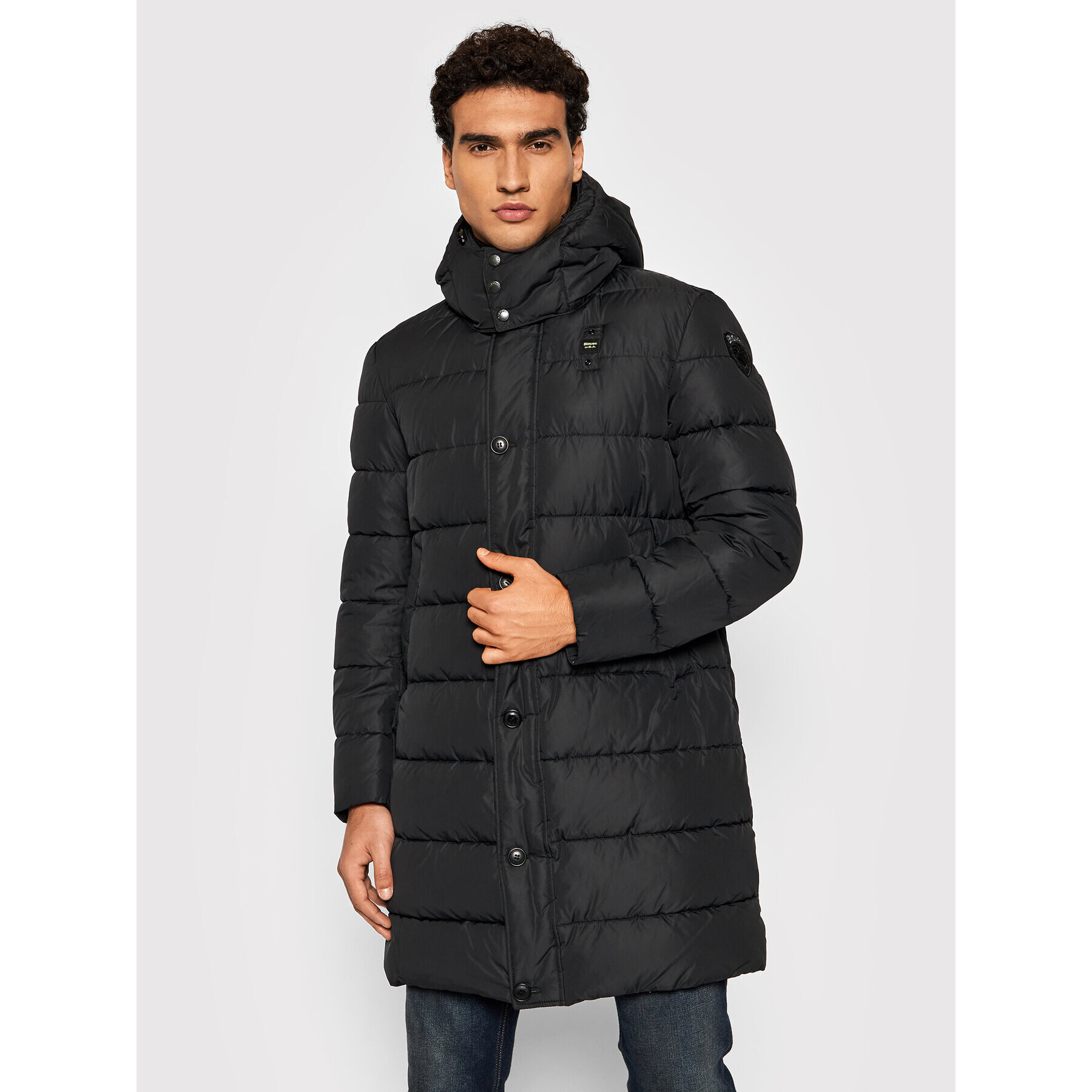 Blauer Пухено яке Christian 21WBLUK02083 006070 Черен Regular Fit - Pepit.bg
