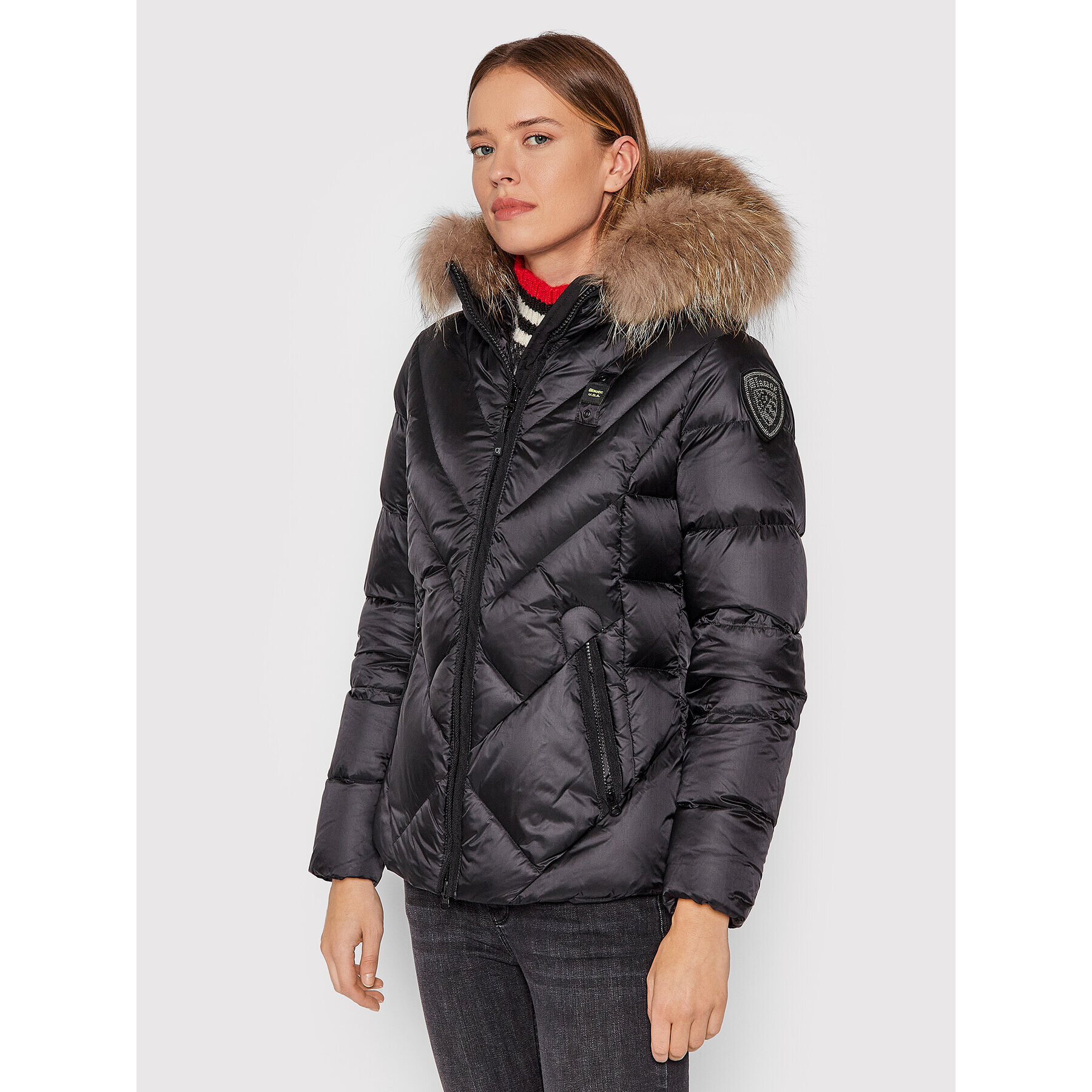 Blauer Пухено яке Esther 21WBLDC03042 004938 Черен Regular Fit - Pepit.bg