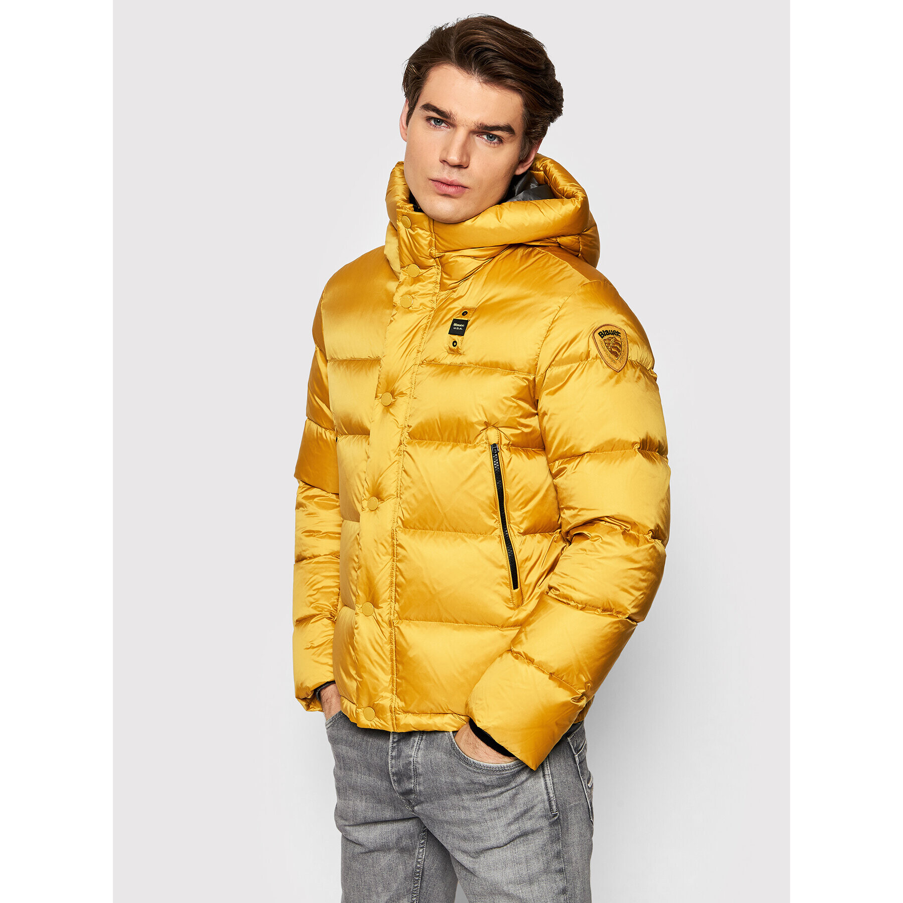 Blauer Пухено яке Gilbert Shiny 21WBLUC03069 006047 Жълт Regular Fit - Pepit.bg