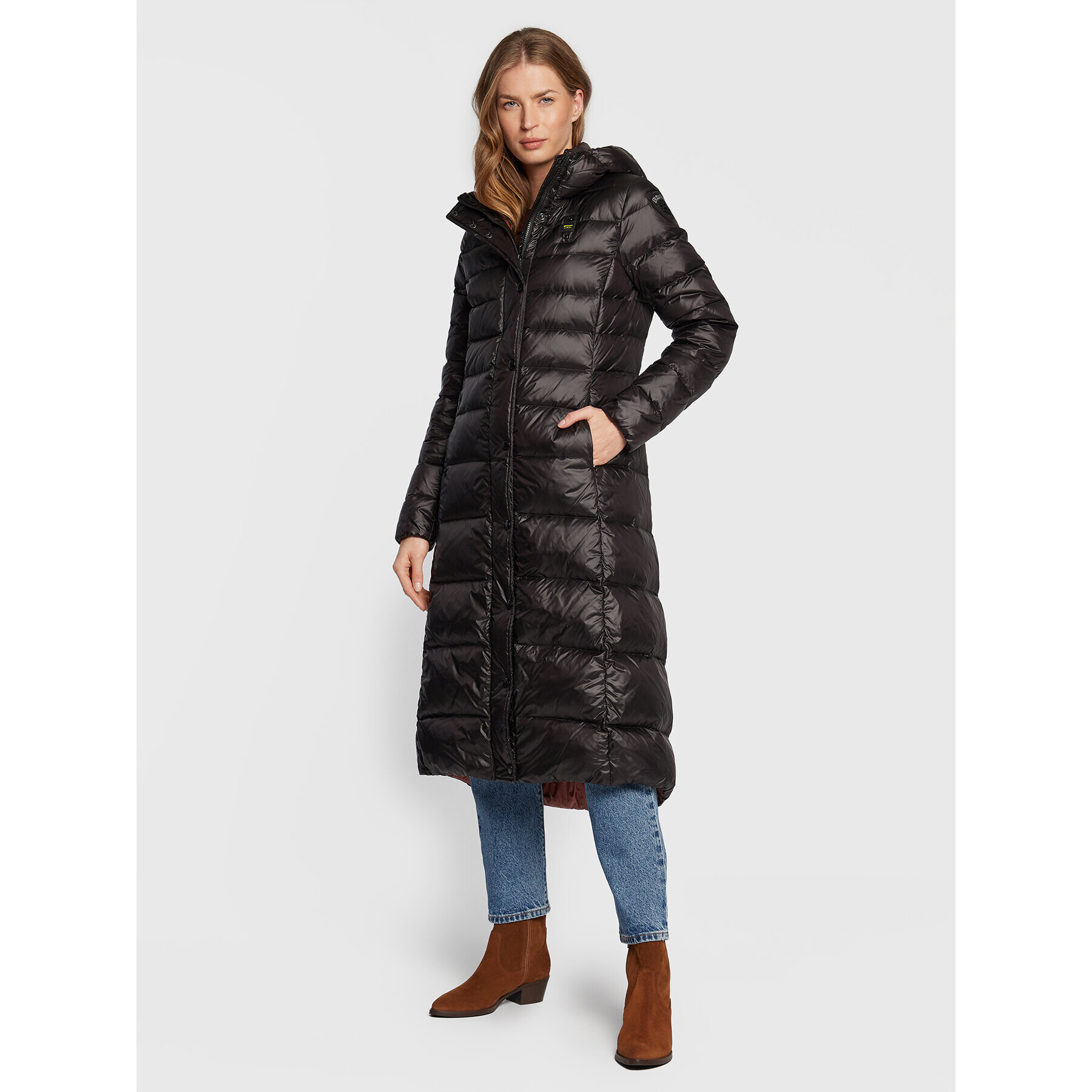 Blauer Пухено яке Hilda BLDK03025 005050 Черен Regular Fit - Pepit.bg