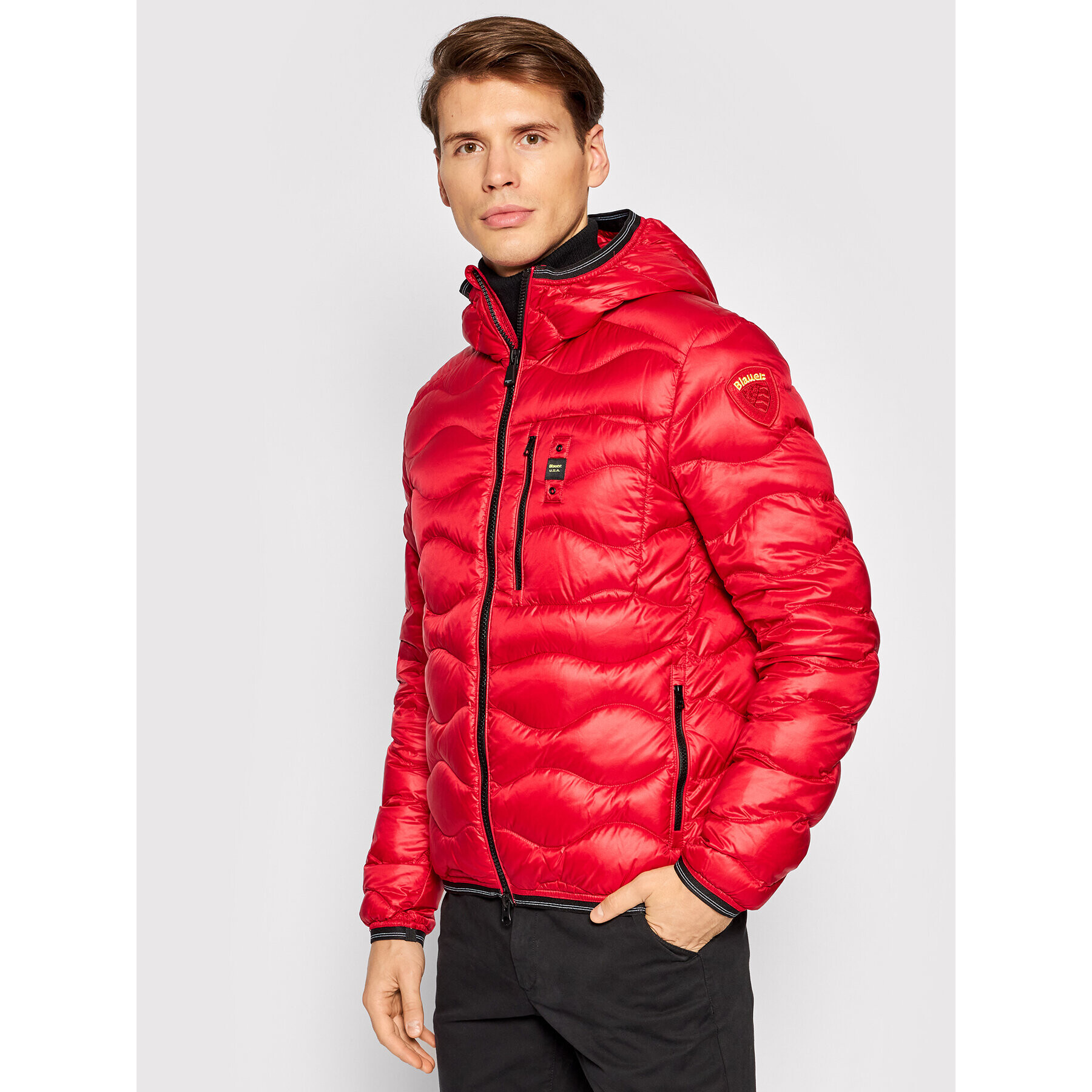 Blauer Пухено яке Maurice 21WBLUC03080 004719 Червен Regular Fit - Pepit.bg