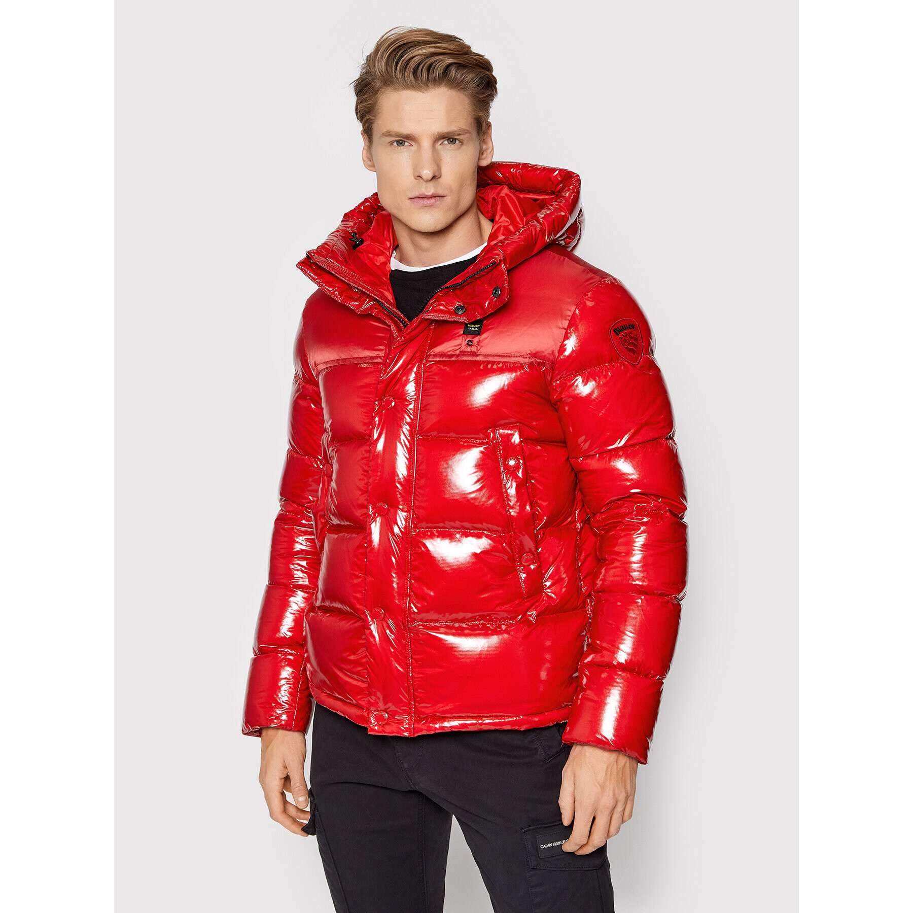 Blauer Пухено яке Rafael 21WBLUC03082 006083 Червен Regular Fit - Pepit.bg