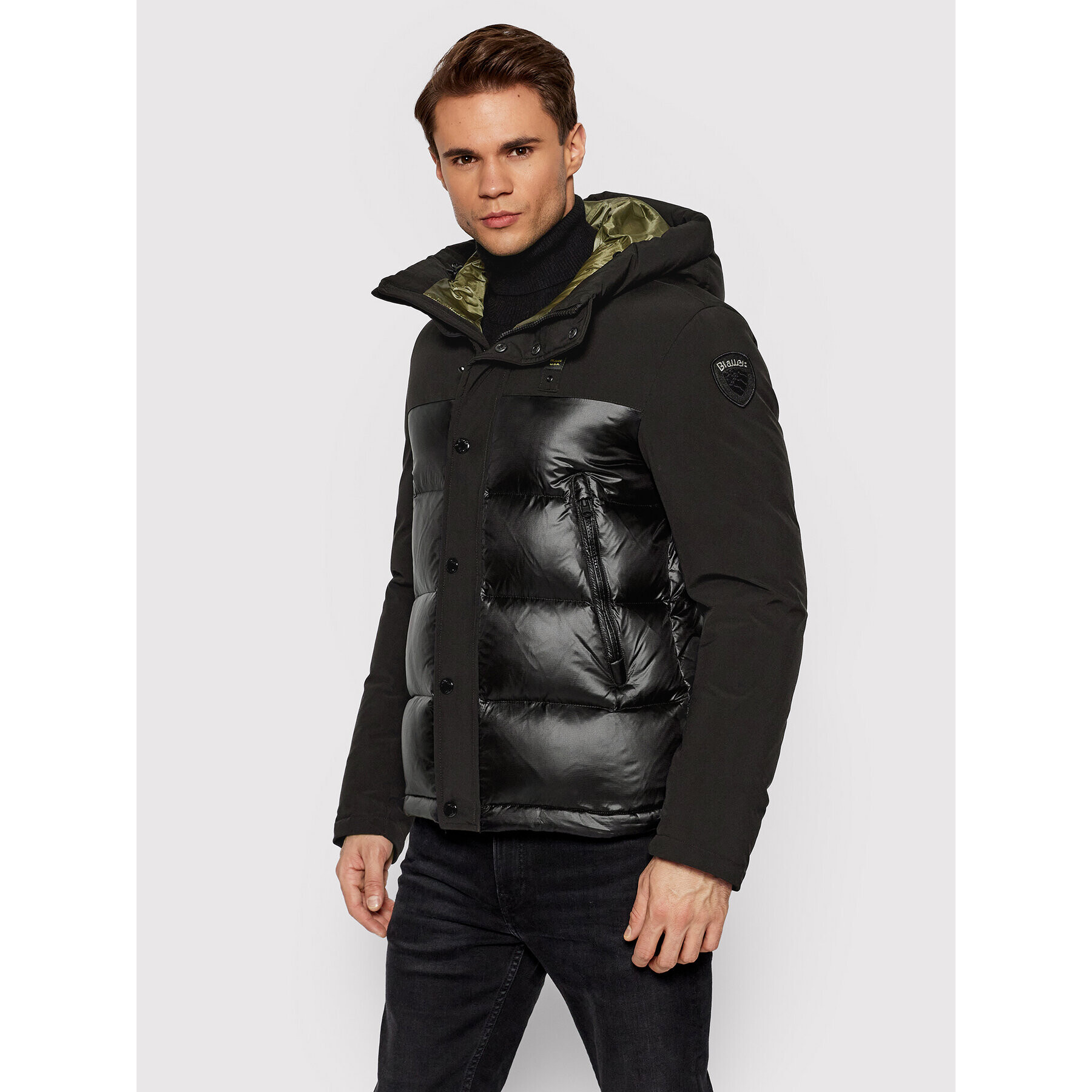 Blauer Пухено яке Rick 21WBLUC03007 005961 Черен Regular Fit - Pepit.bg