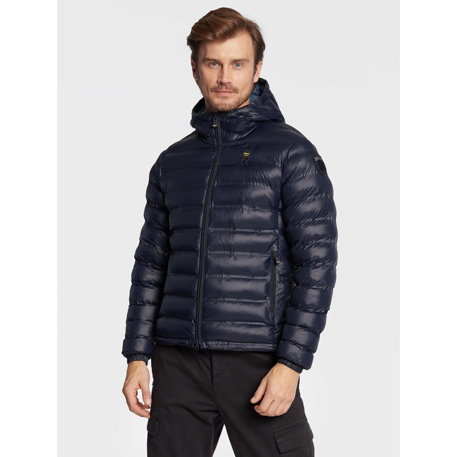 Blauer Пухено яке Ross BLUC02002 006100 Тъмносин Regular Fit - Pepit.bg