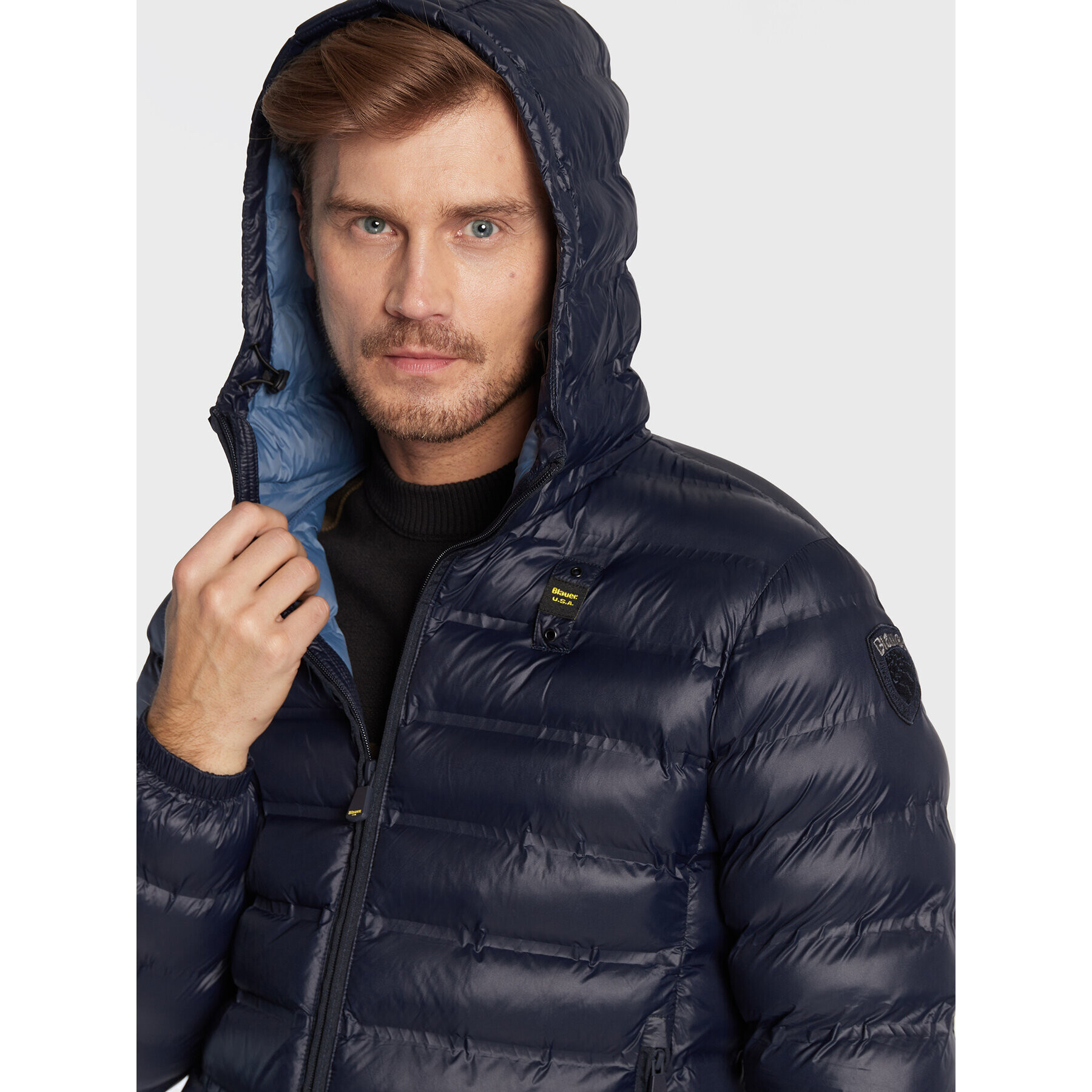 Blauer Пухено яке Ross BLUC02002 006100 Тъмносин Regular Fit - Pepit.bg