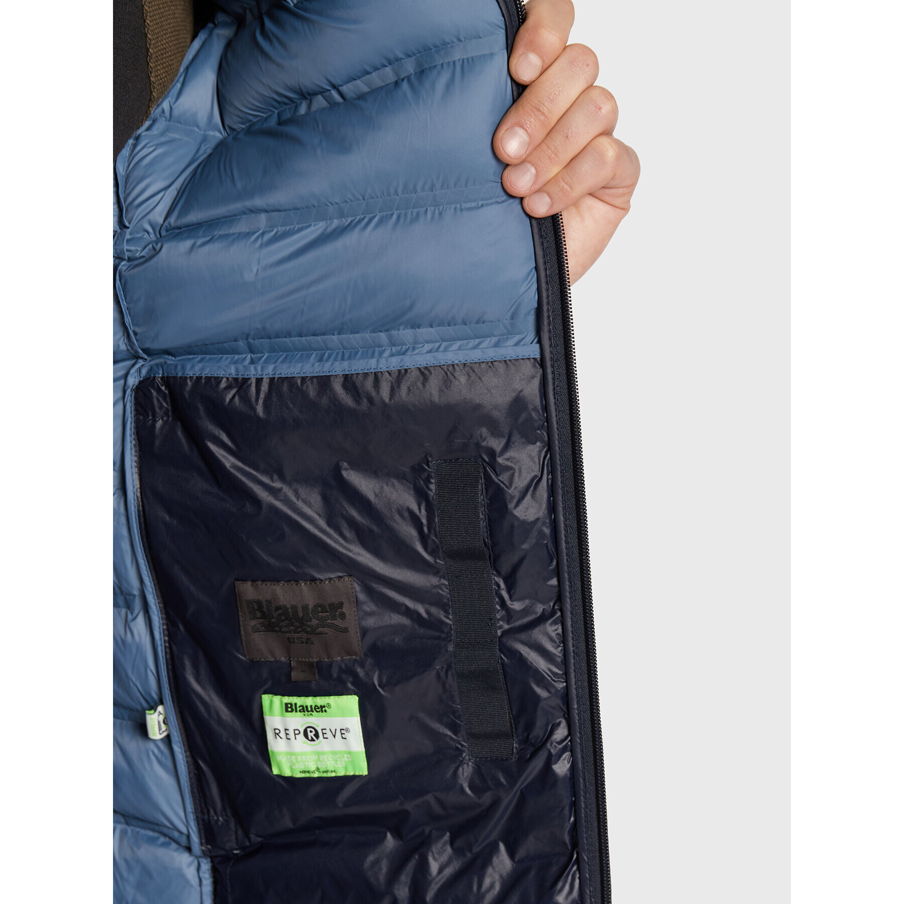 Blauer Пухено яке Ross BLUC02002 006100 Тъмносин Regular Fit - Pepit.bg