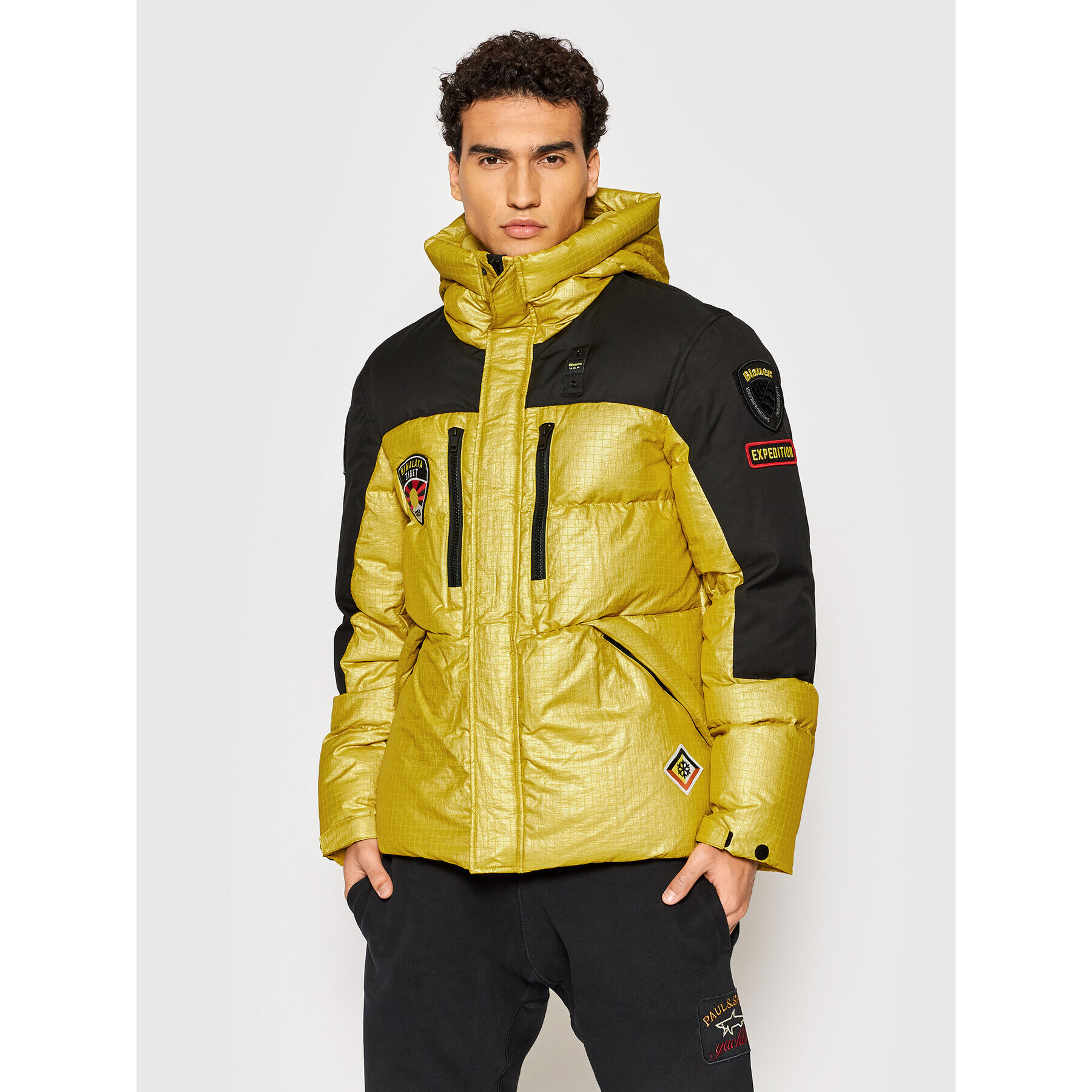 Blauer Пухено яке Ruben Expedition 21WBLUC03100 006059 Жълт Regular Fit - Pepit.bg