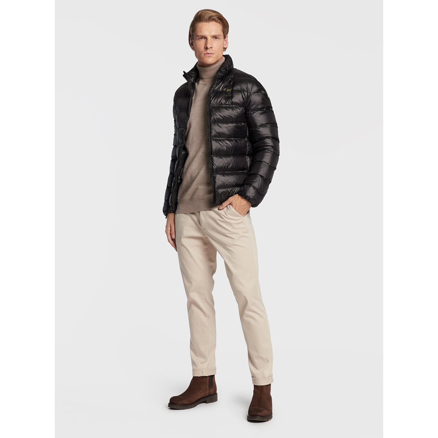 Blauer Пухено яке Seth BLUC03010 006360 Черен Regular Fit - Pepit.bg