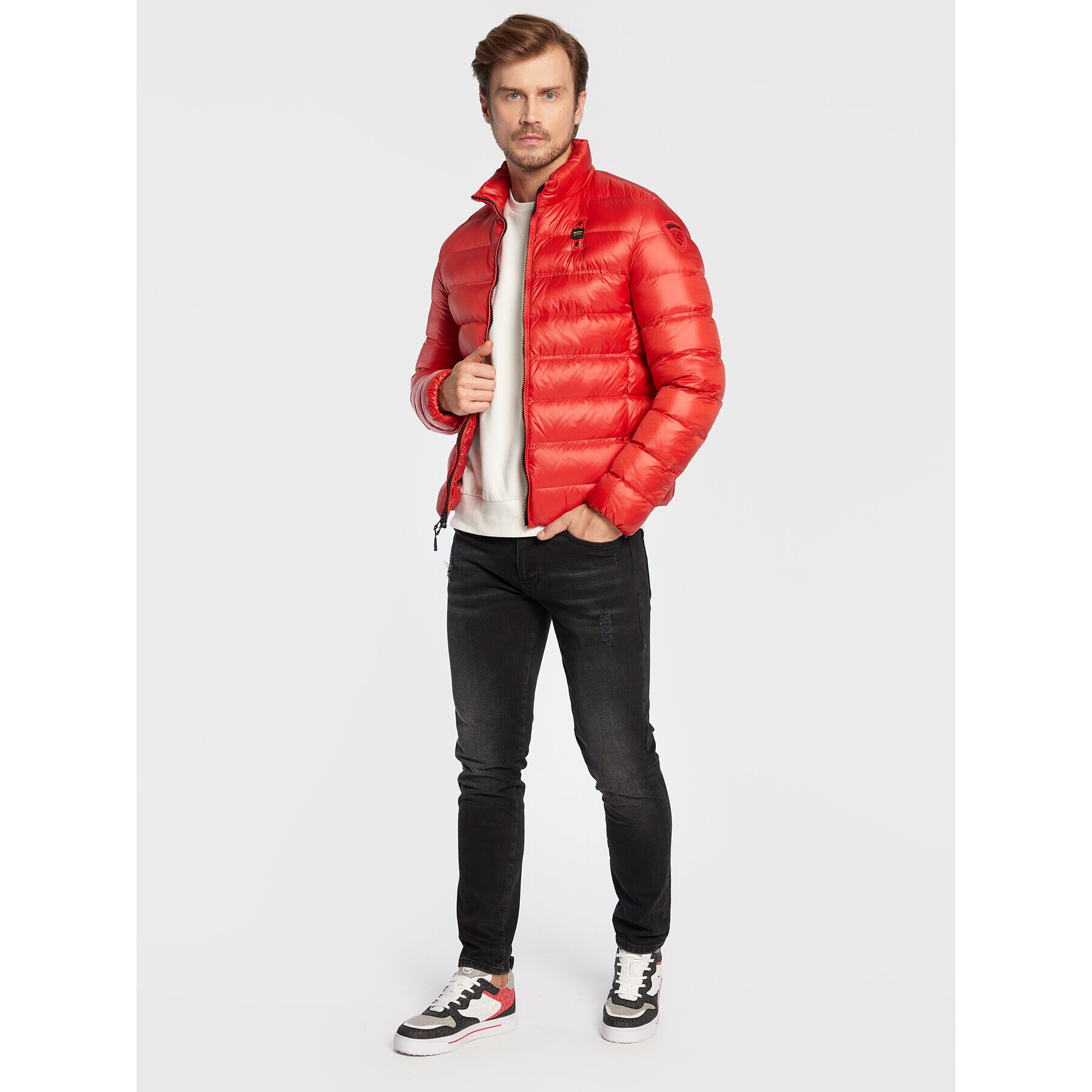 Blauer Пухено яке Seth BLUC03010 006360 Червен Regular Fit - Pepit.bg