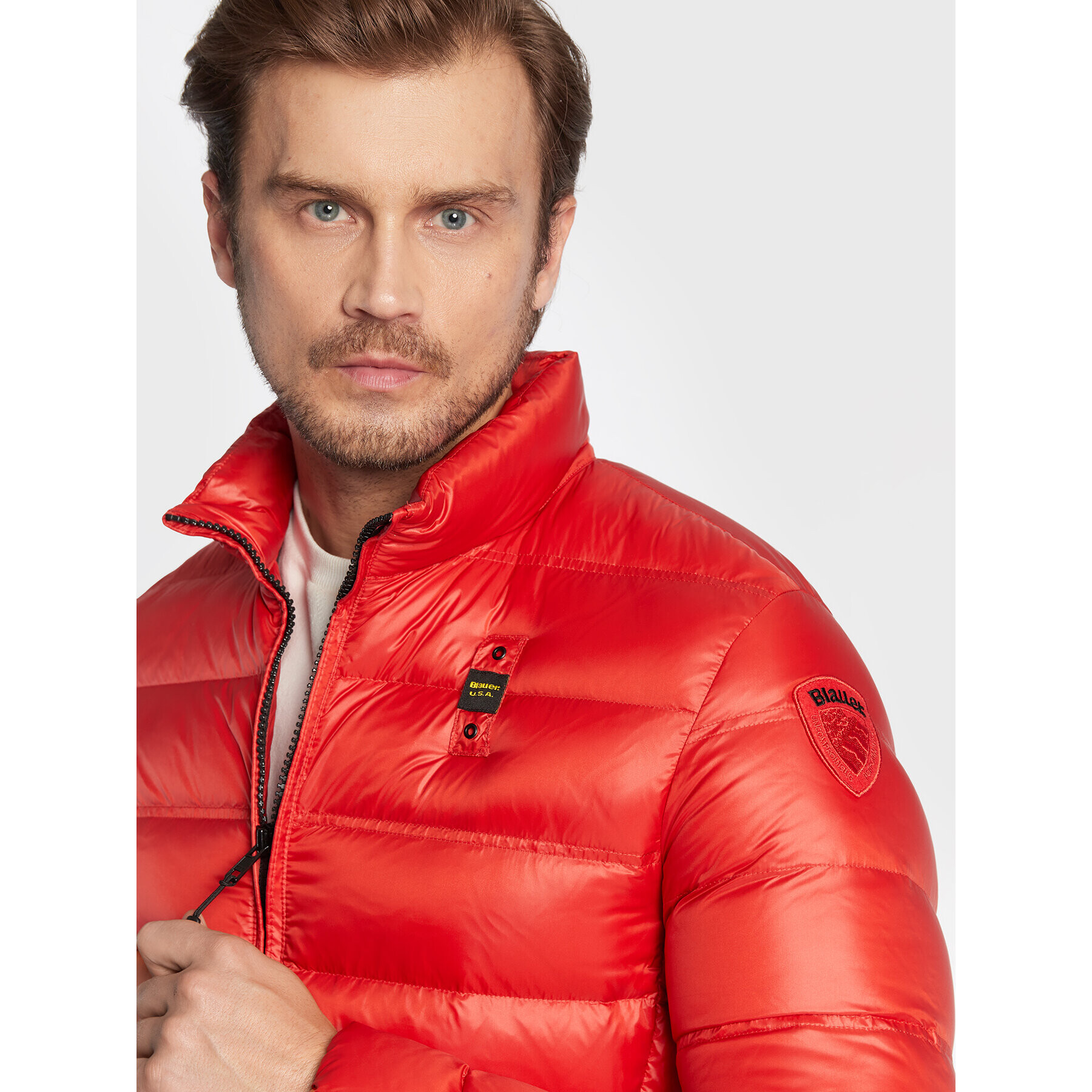 Blauer Пухено яке Seth BLUC03010 006360 Червен Regular Fit - Pepit.bg