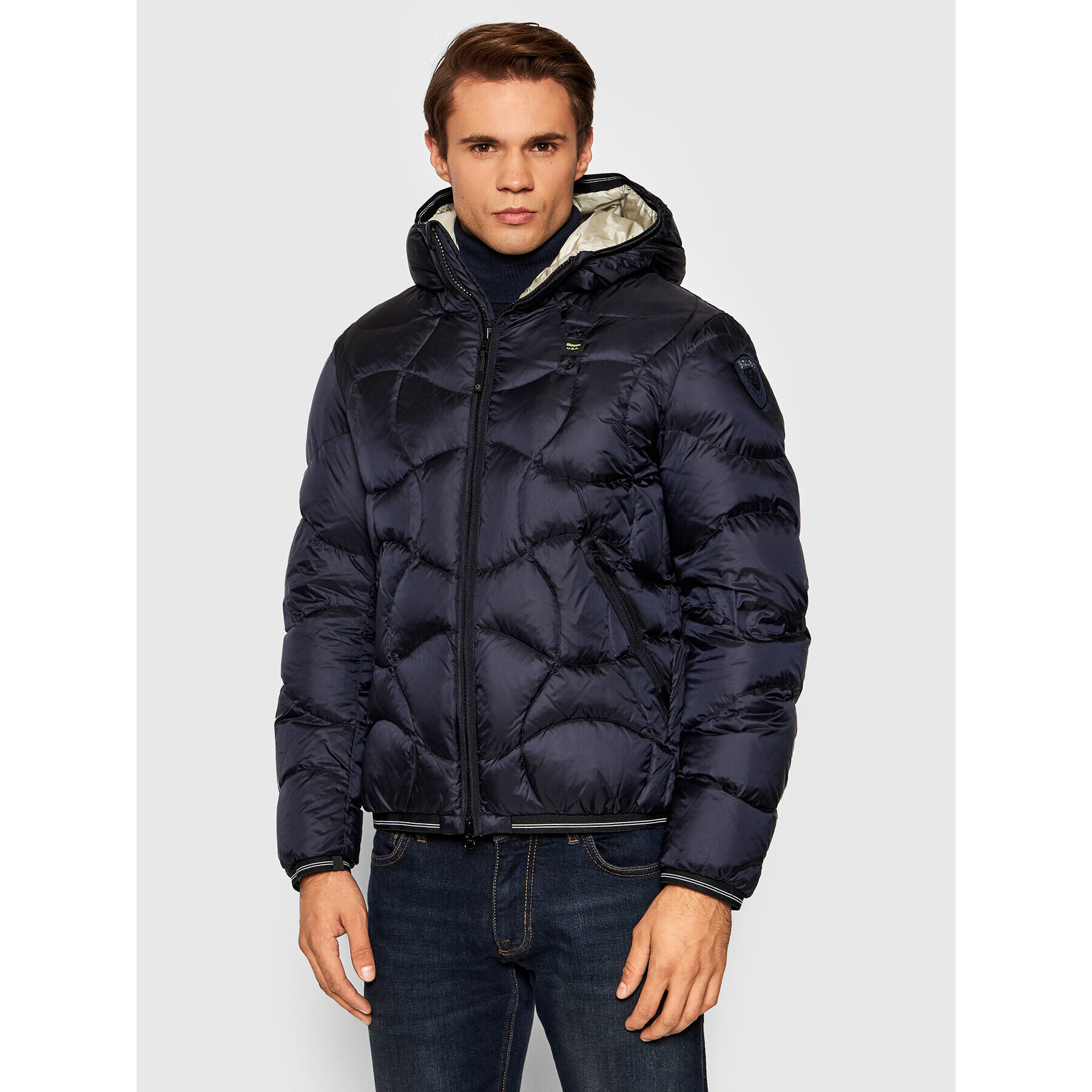 Blauer Пухено яке Tyler 21WBLUC03070 006047 Тъмносин Regular Fit - Pepit.bg