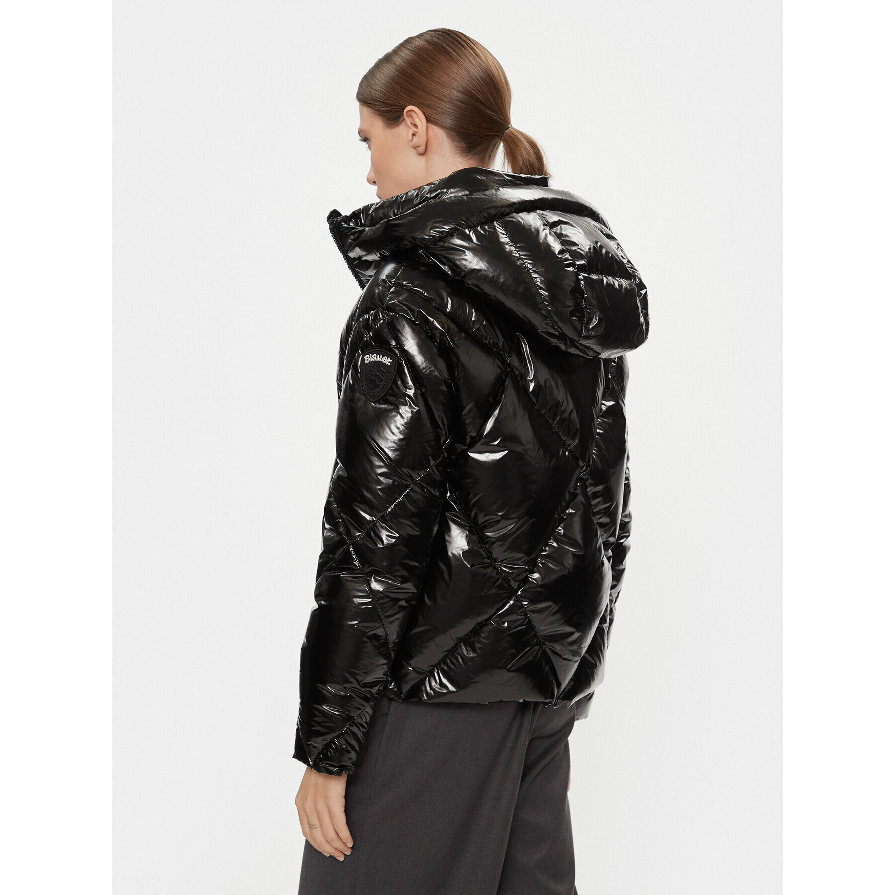 Blauer Пухено яке 23WBLDC03027 Черен Regular Fit - Pepit.bg