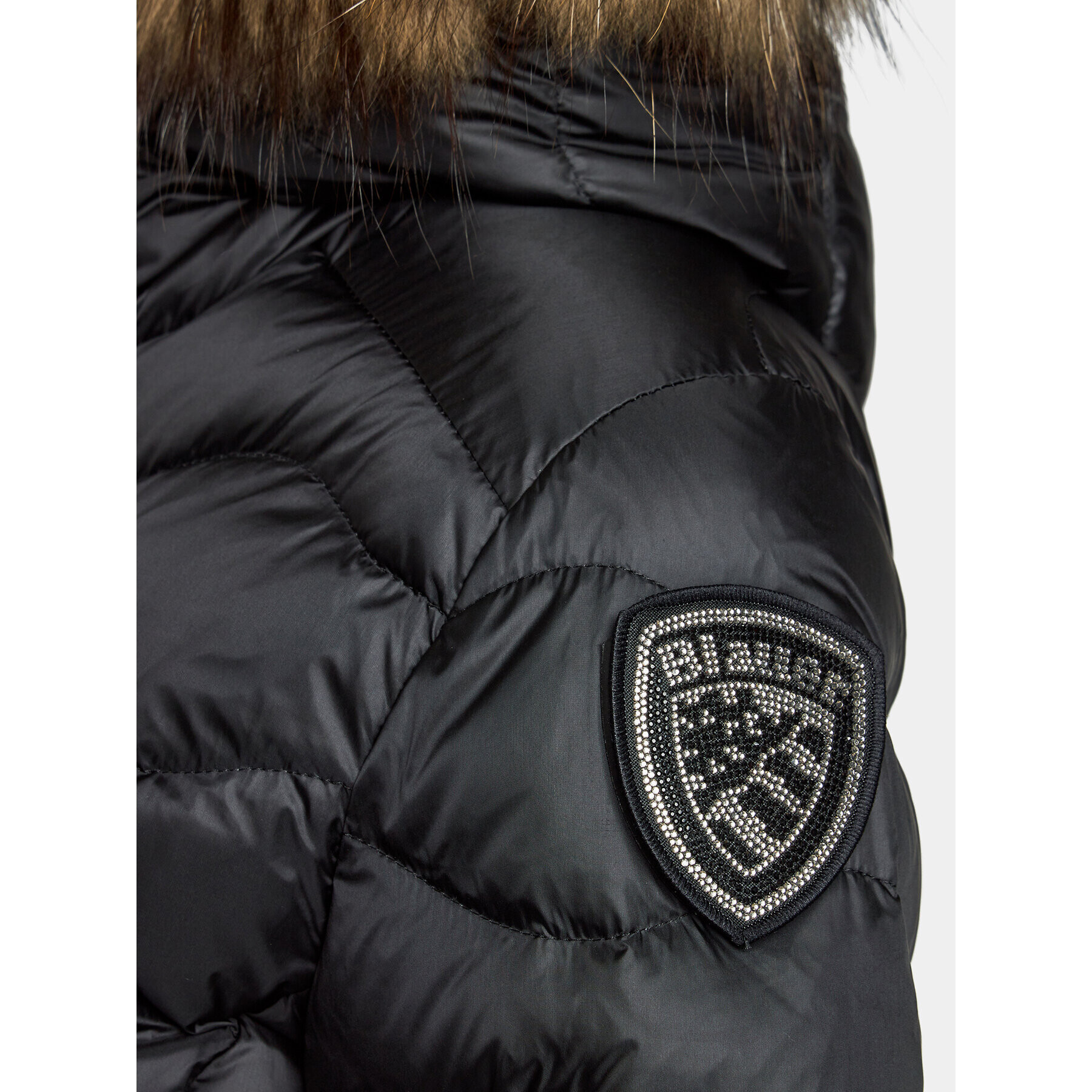 Blauer Пухено яке 23WBLDC03093 Черен Regular Fit - Pepit.bg