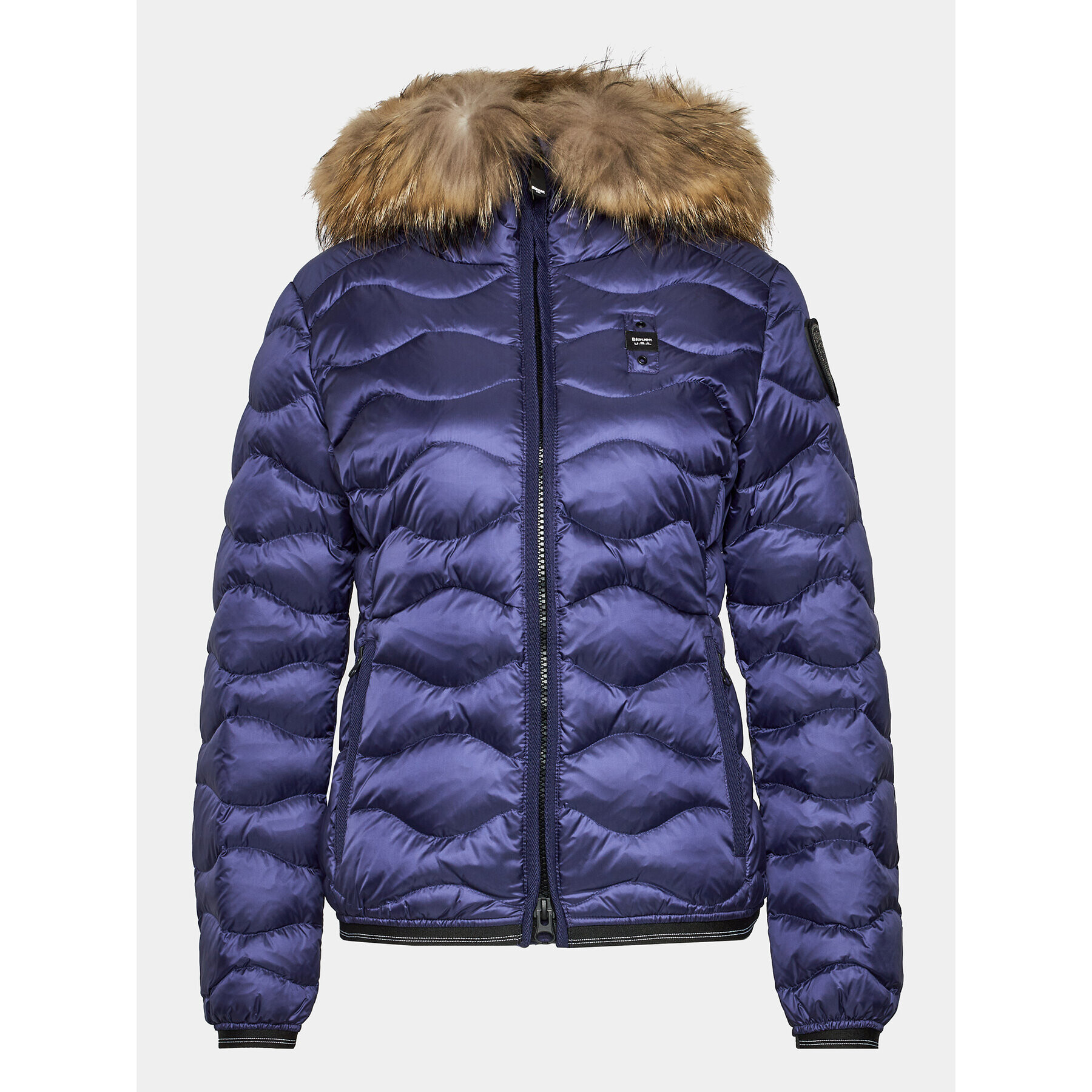 Blauer Пухено яке 23WBLDC03093 Виолетов Regular Fit - Pepit.bg