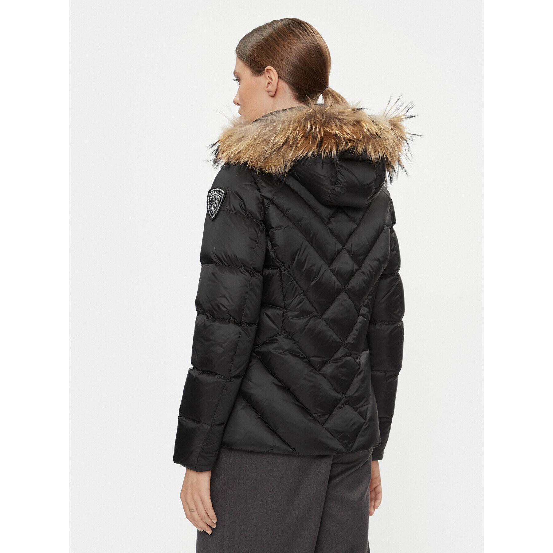 Blauer Пухено яке 23WBLDC03141 Черен Regular Fit - Pepit.bg
