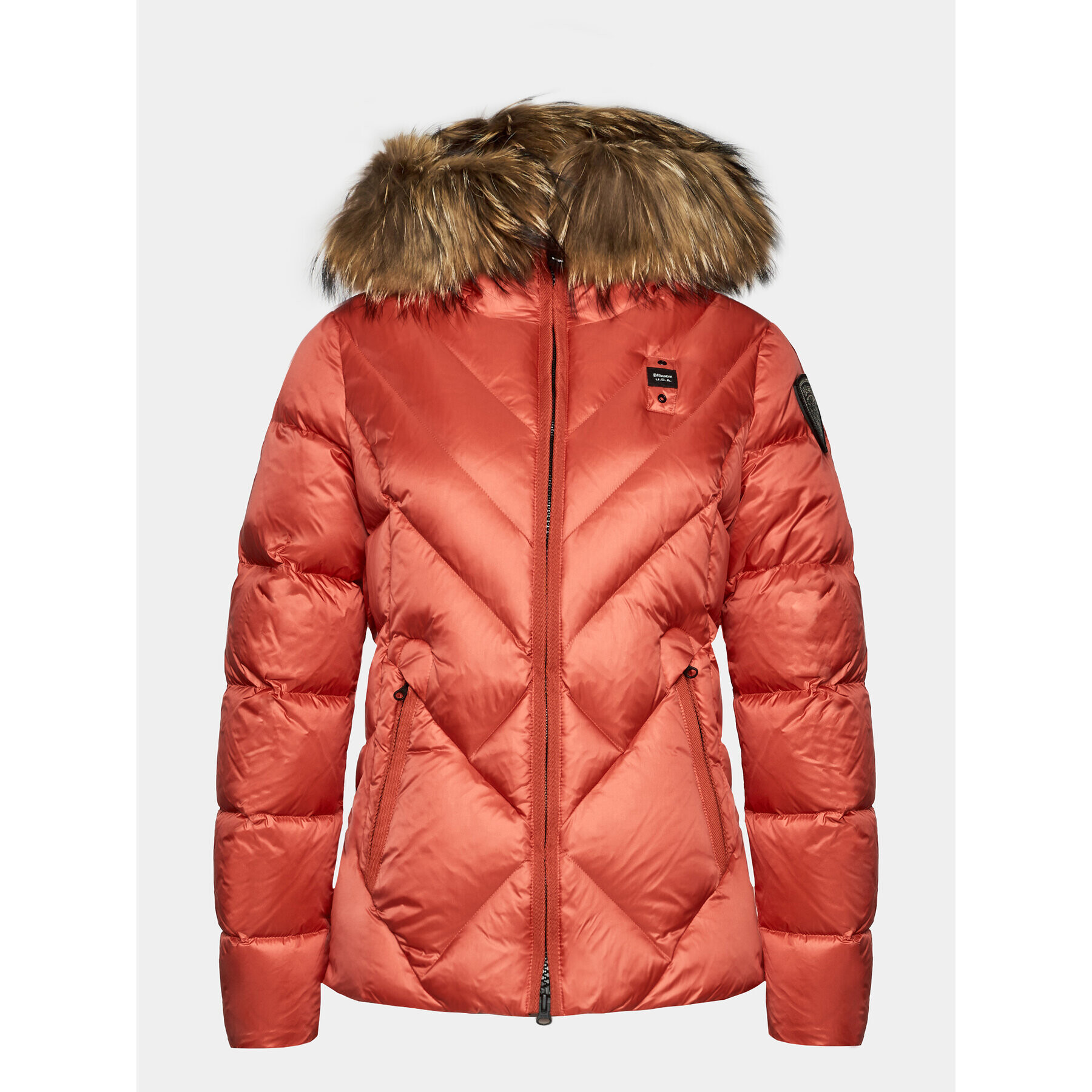 Blauer Пухено яке 23WBLDC03141 Червен Regular Fit - Pepit.bg