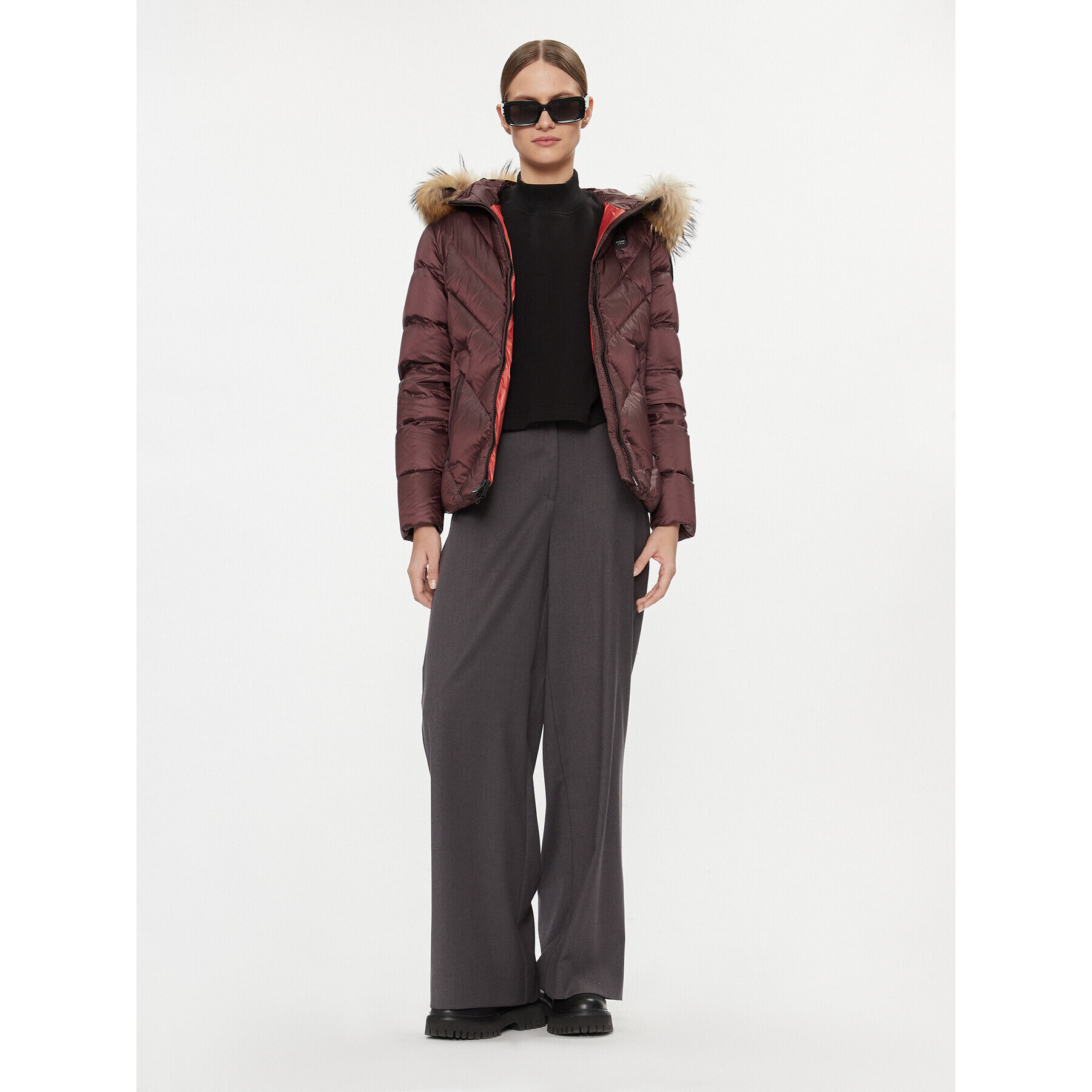 Blauer Пухено яке 23WBLDC03141 Кафяв Regular Fit - Pepit.bg