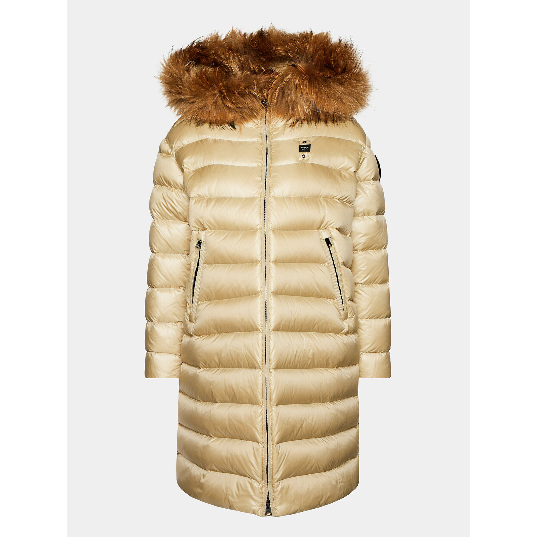 Blauer Пухено яке 23WBLDK03094 Бежов Regular Fit - Pepit.bg