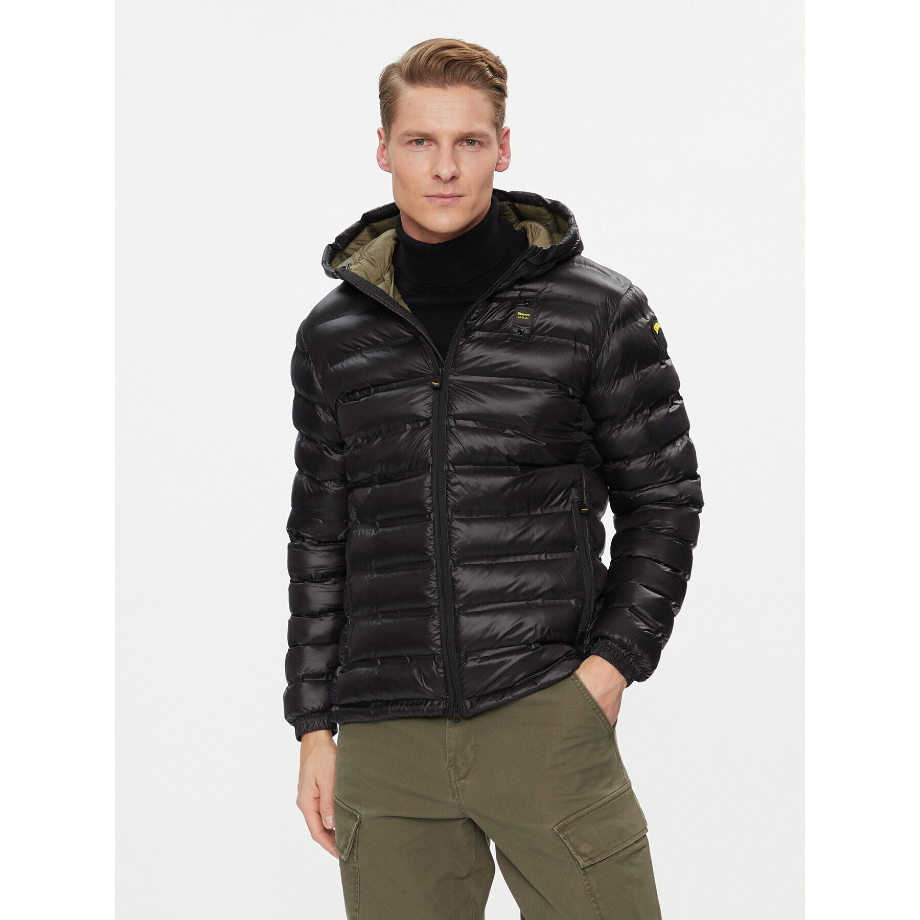 Blauer Пухено яке 23WBLUC02079 Черен Regular Fit - Pepit.bg