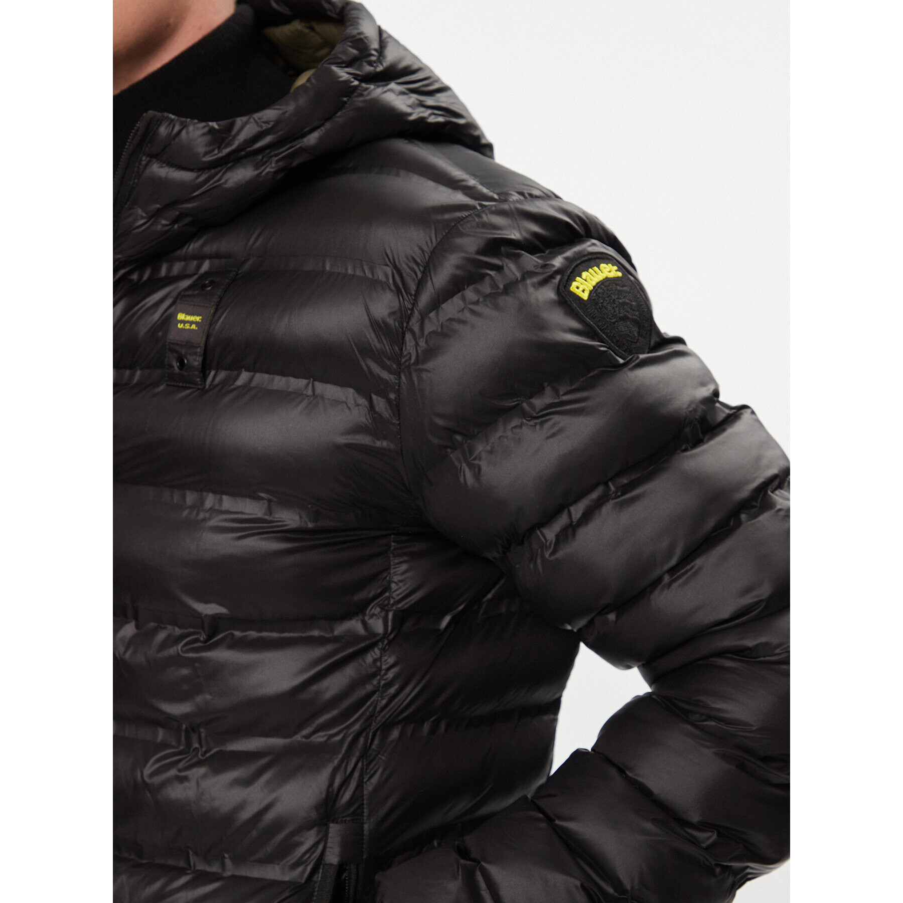 Blauer Пухено яке 23WBLUC02079 Черен Regular Fit - Pepit.bg