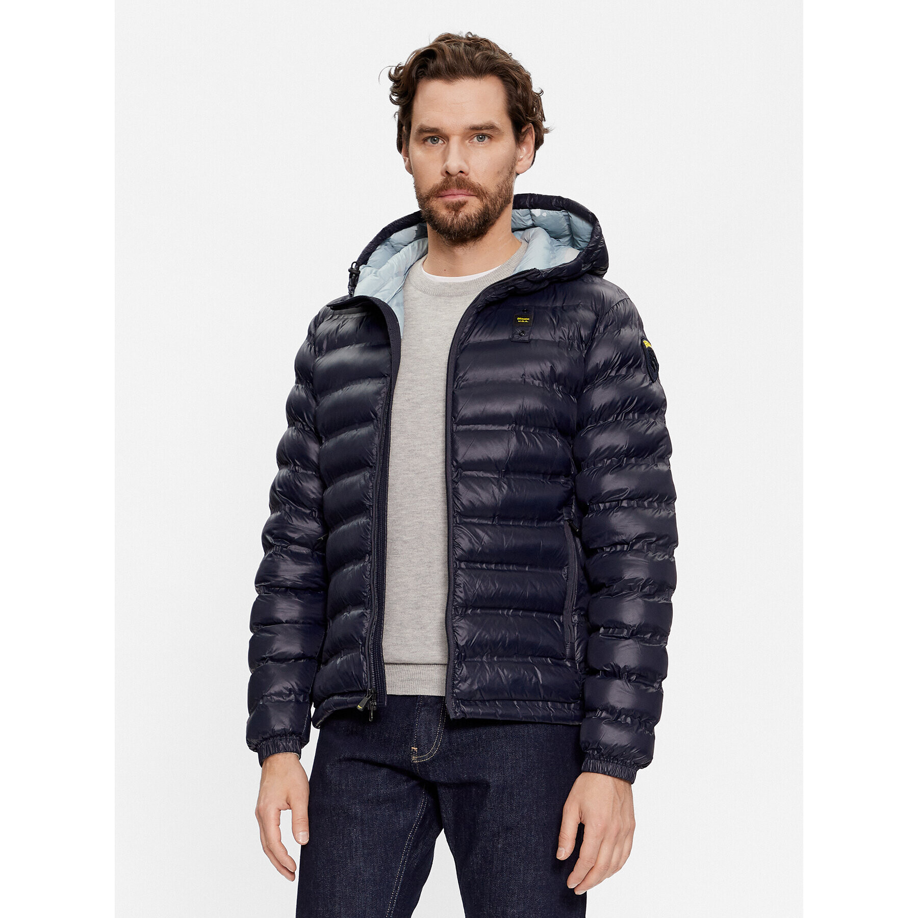 Blauer Пухено яке 23WBLUC02079 Син Regular Fit - Pepit.bg