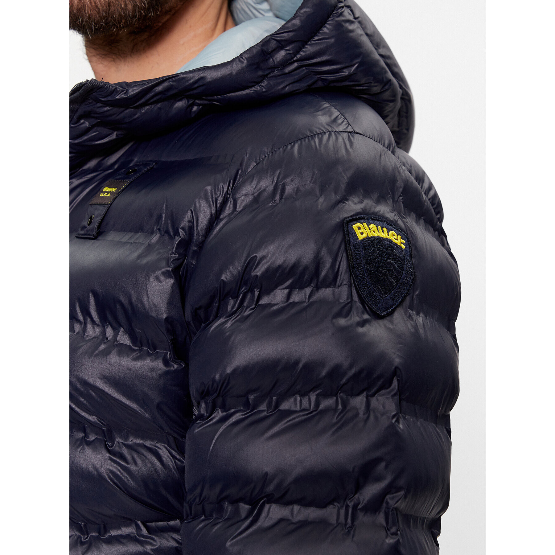 Blauer Пухено яке 23WBLUC02079 Син Regular Fit - Pepit.bg