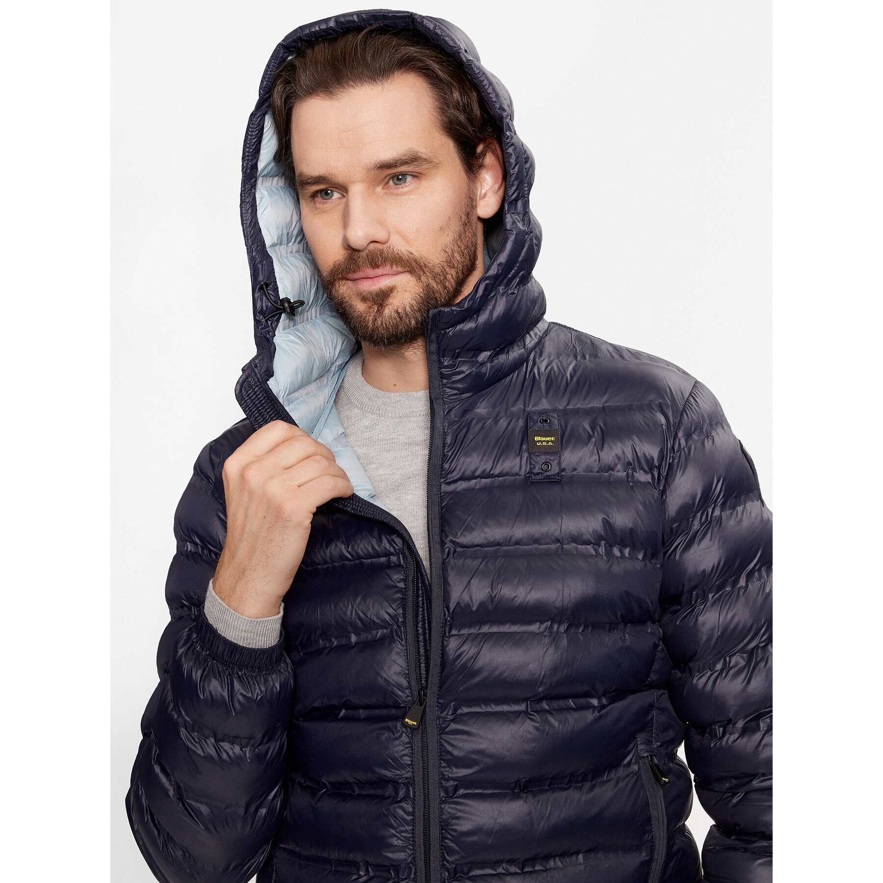 Blauer Пухено яке 23WBLUC02079 Син Regular Fit - Pepit.bg