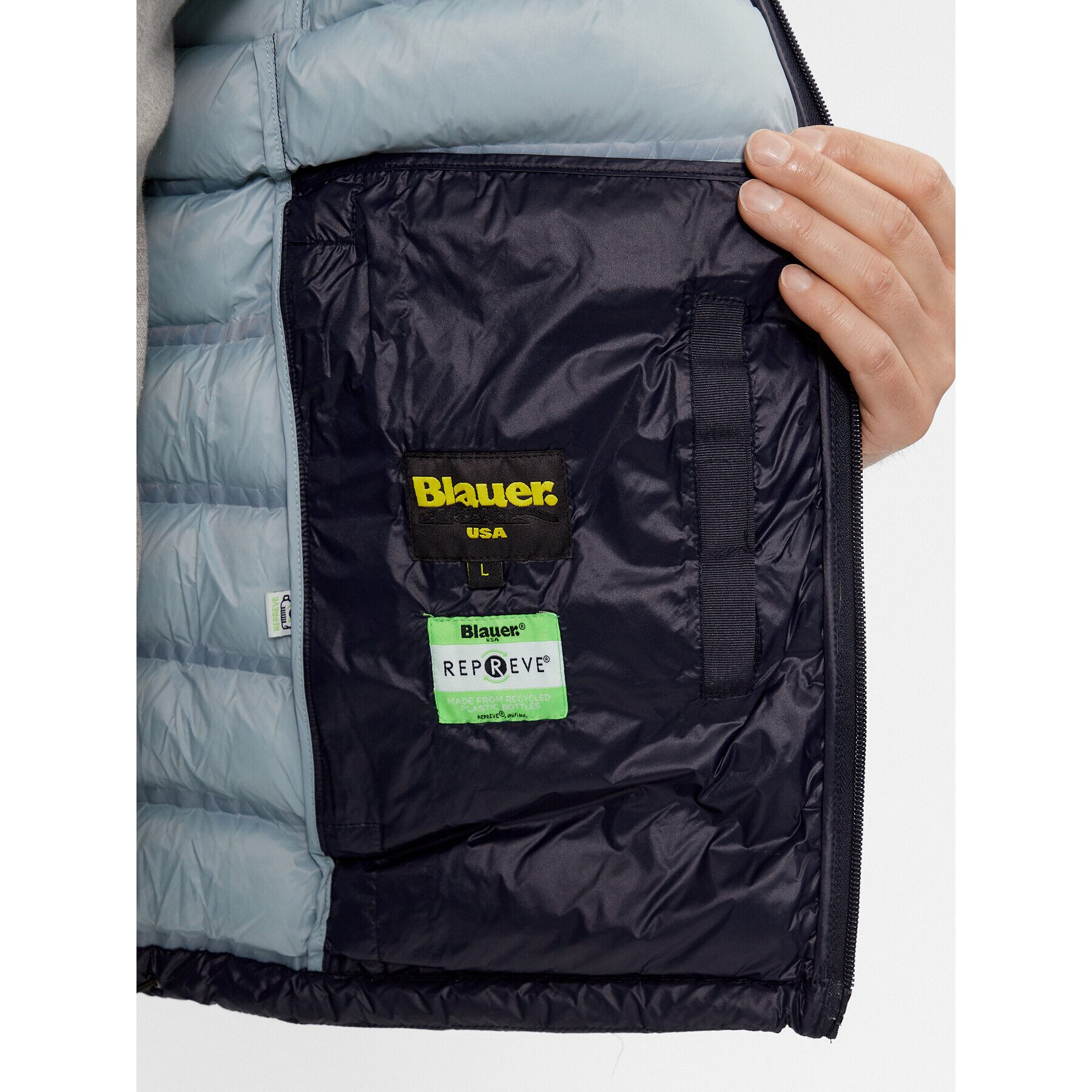 Blauer Пухено яке 23WBLUC02079 Син Regular Fit - Pepit.bg