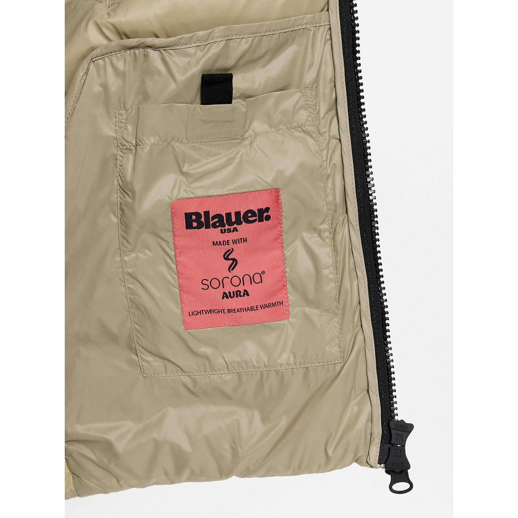 Blauer Пухено яке 23WBLUC02084 Бял Regular Fit - Pepit.bg