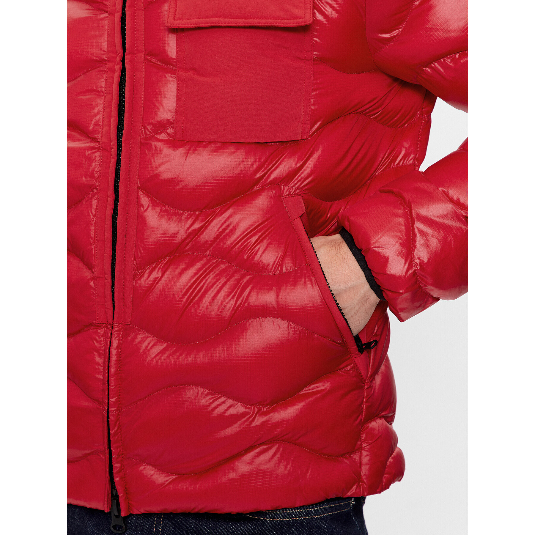 Blauer Пухено яке 23WBLUC02084 Червен Regular Fit - Pepit.bg