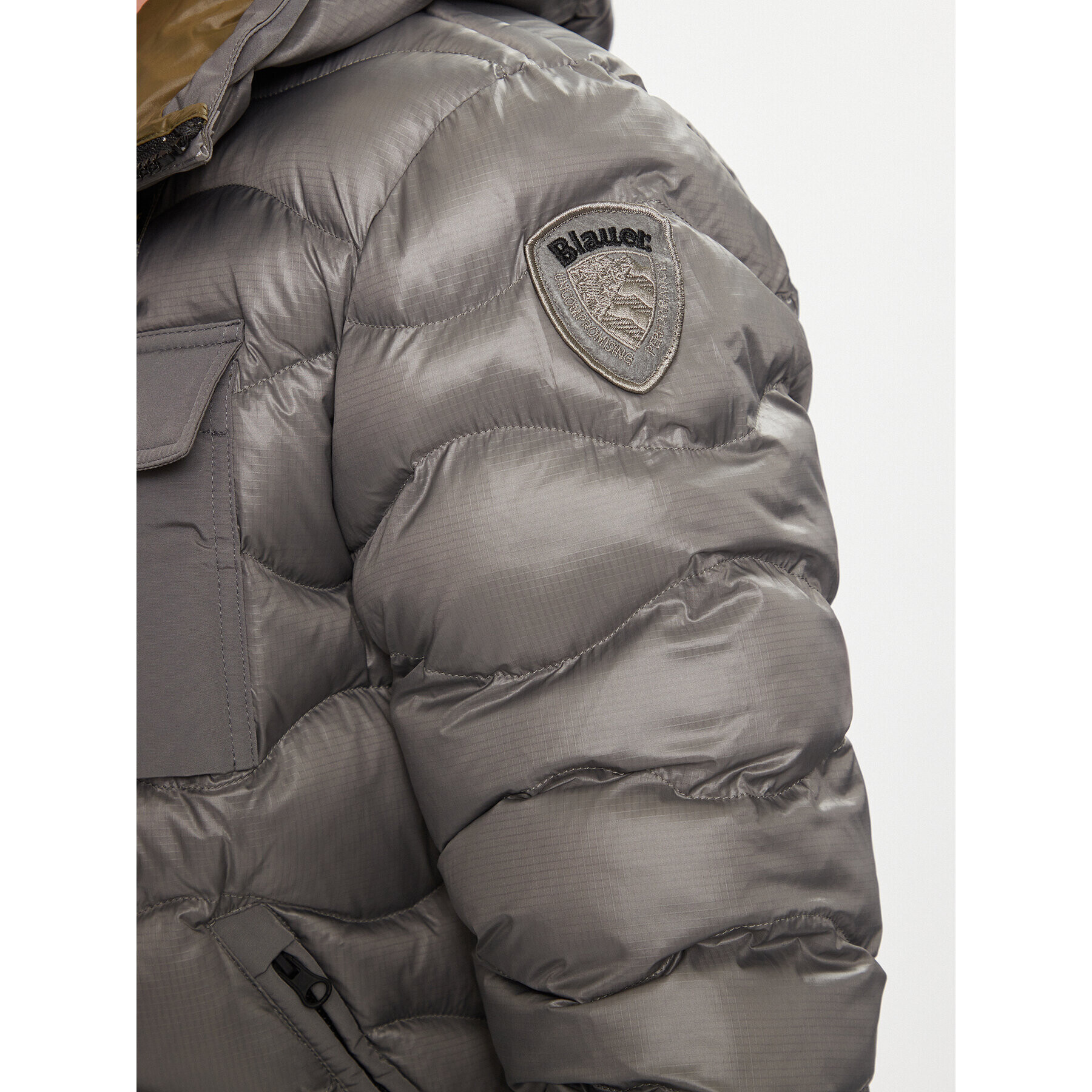 Blauer Пухено яке 23WBLUC02084 Сив Regular Fit - Pepit.bg