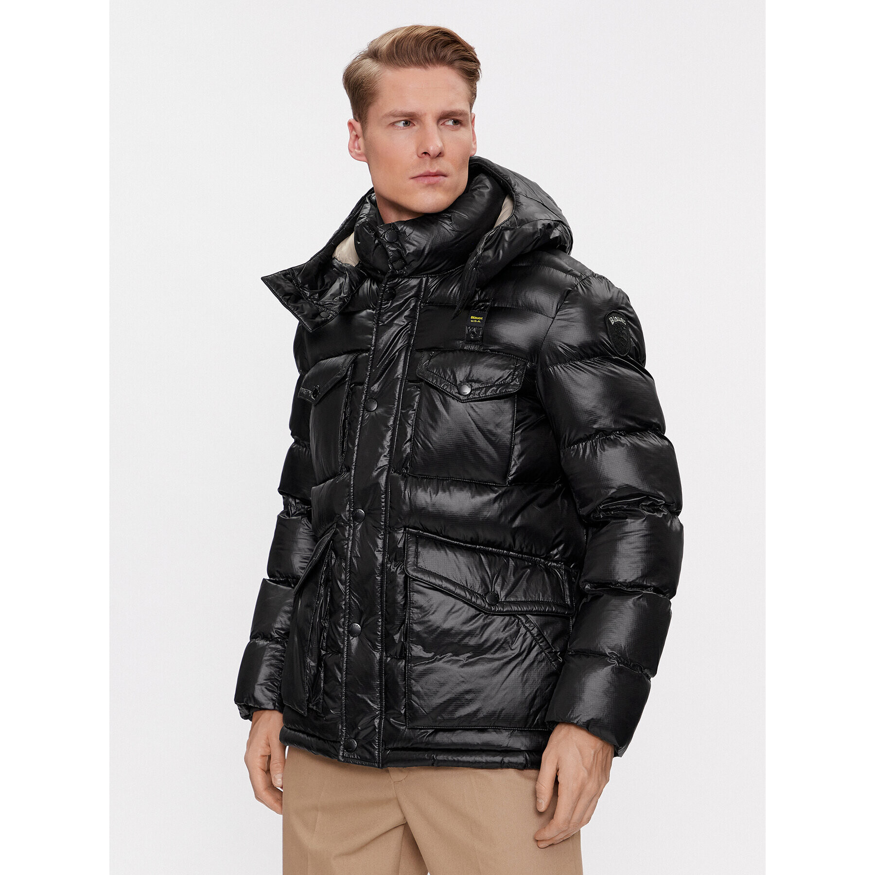 Blauer Пухено яке 23WBLUC02236 Черен Regular Fit - Pepit.bg