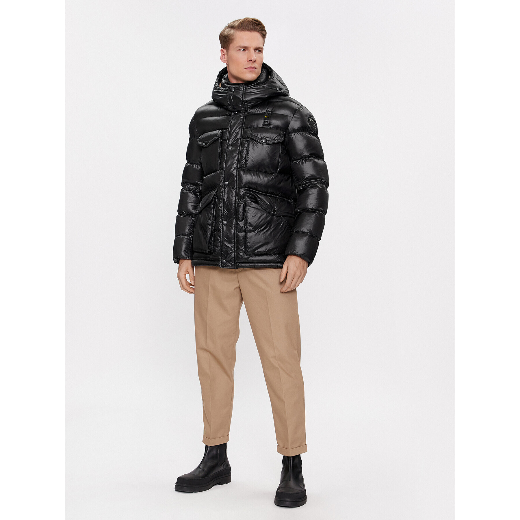 Blauer Пухено яке 23WBLUC02236 Черен Regular Fit - Pepit.bg