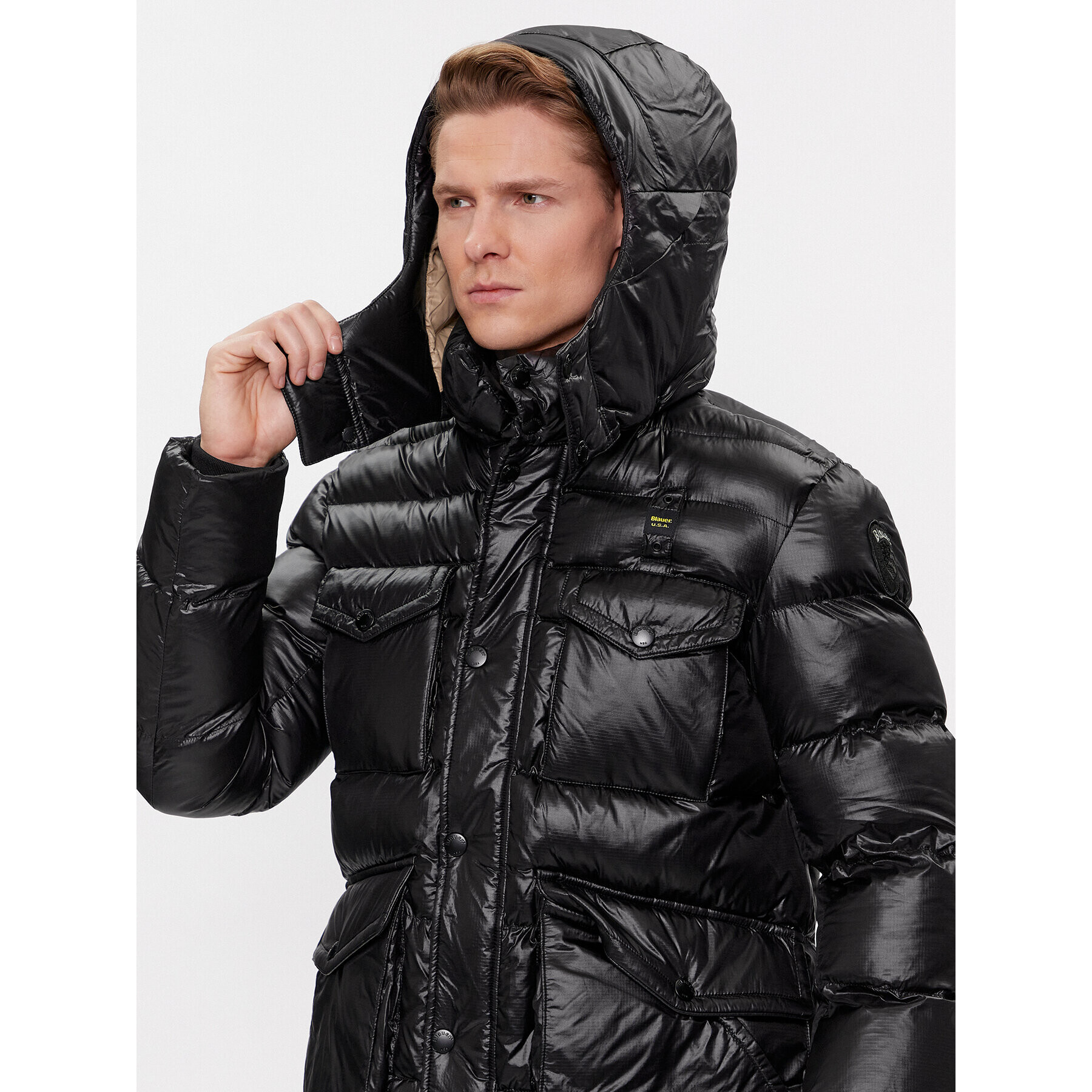 Blauer Пухено яке 23WBLUC02236 Черен Regular Fit - Pepit.bg