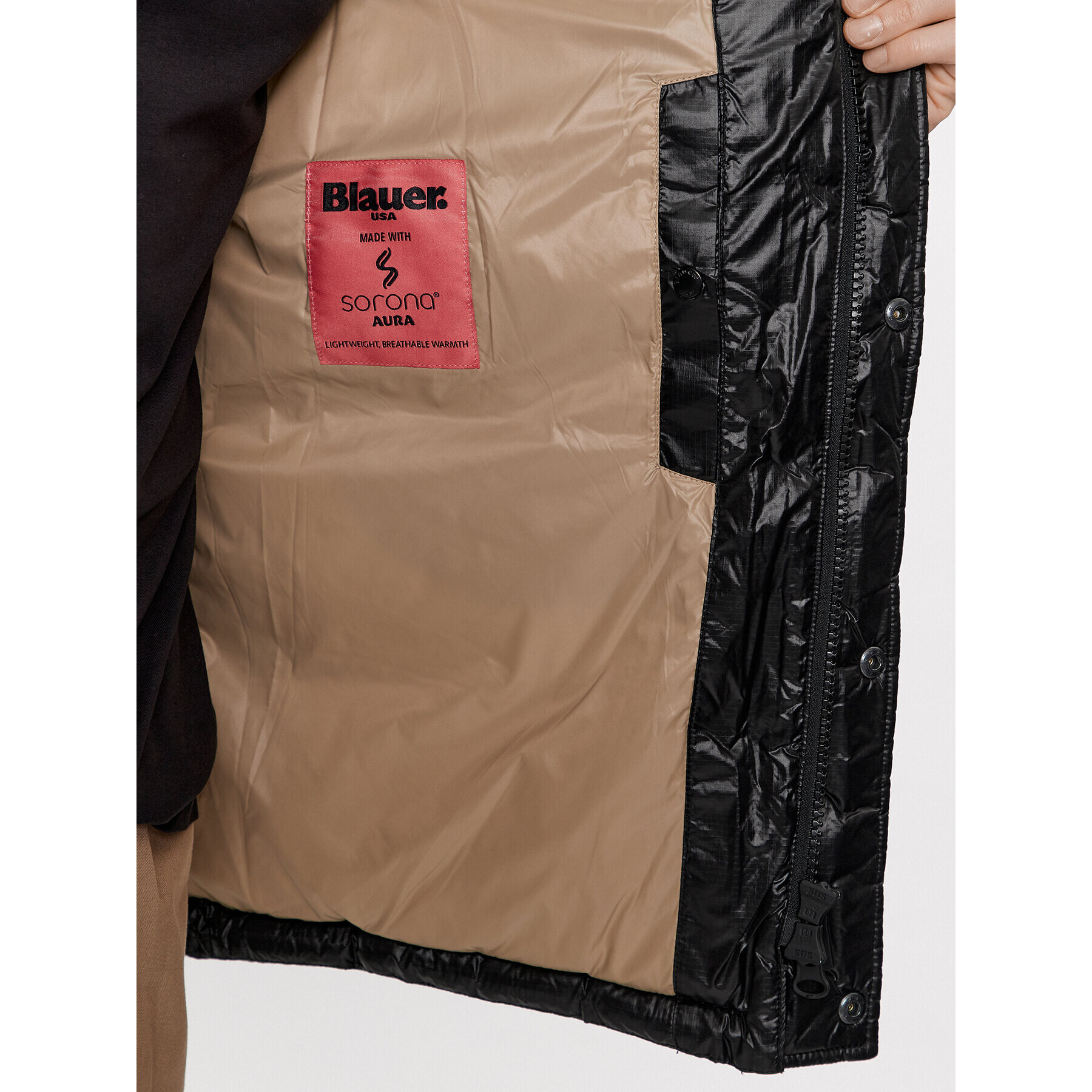 Blauer Пухено яке 23WBLUC02236 Черен Regular Fit - Pepit.bg
