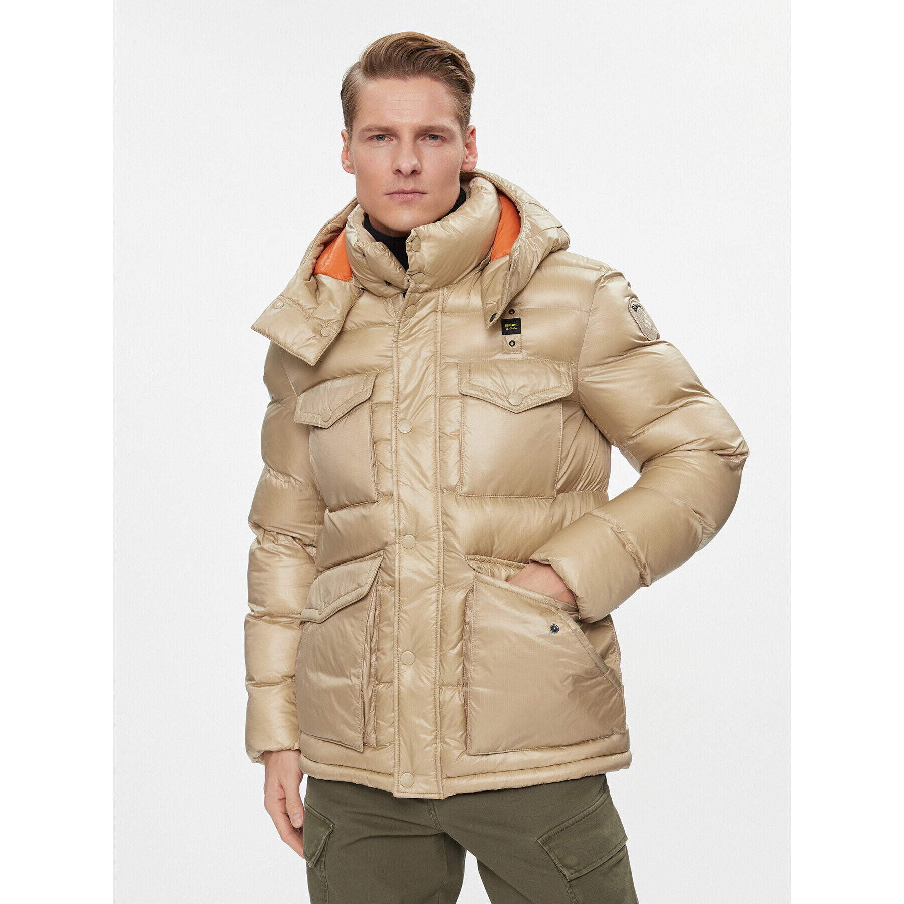 Blauer Пухено яке 23WBLUC02236 Кафяв Regular Fit - Pepit.bg